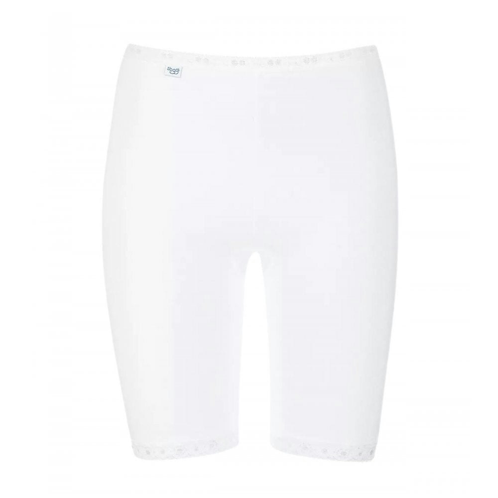 Sloggi Women's White Basic+ Cotton Long Shorts, - 24