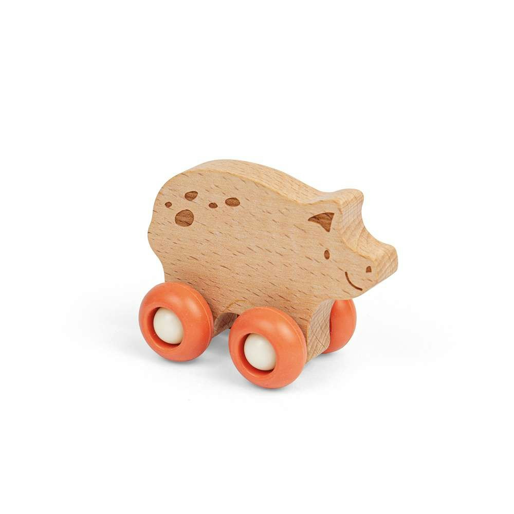 Bigjigs Toys Farm Animal On Wheels - Pig