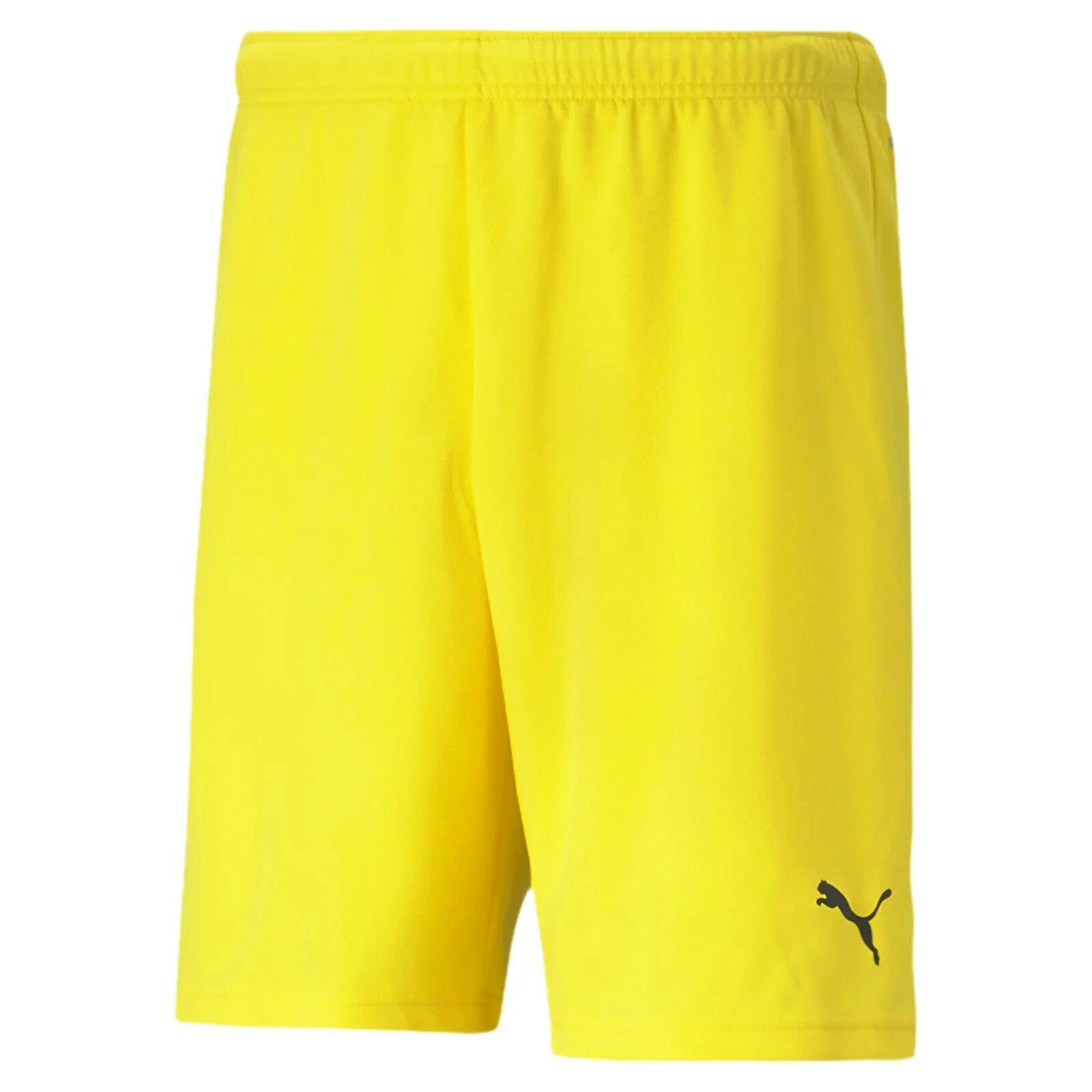 Puma Men's Yellow Teamrise Shorts Football Drycell 704942 - 3XL