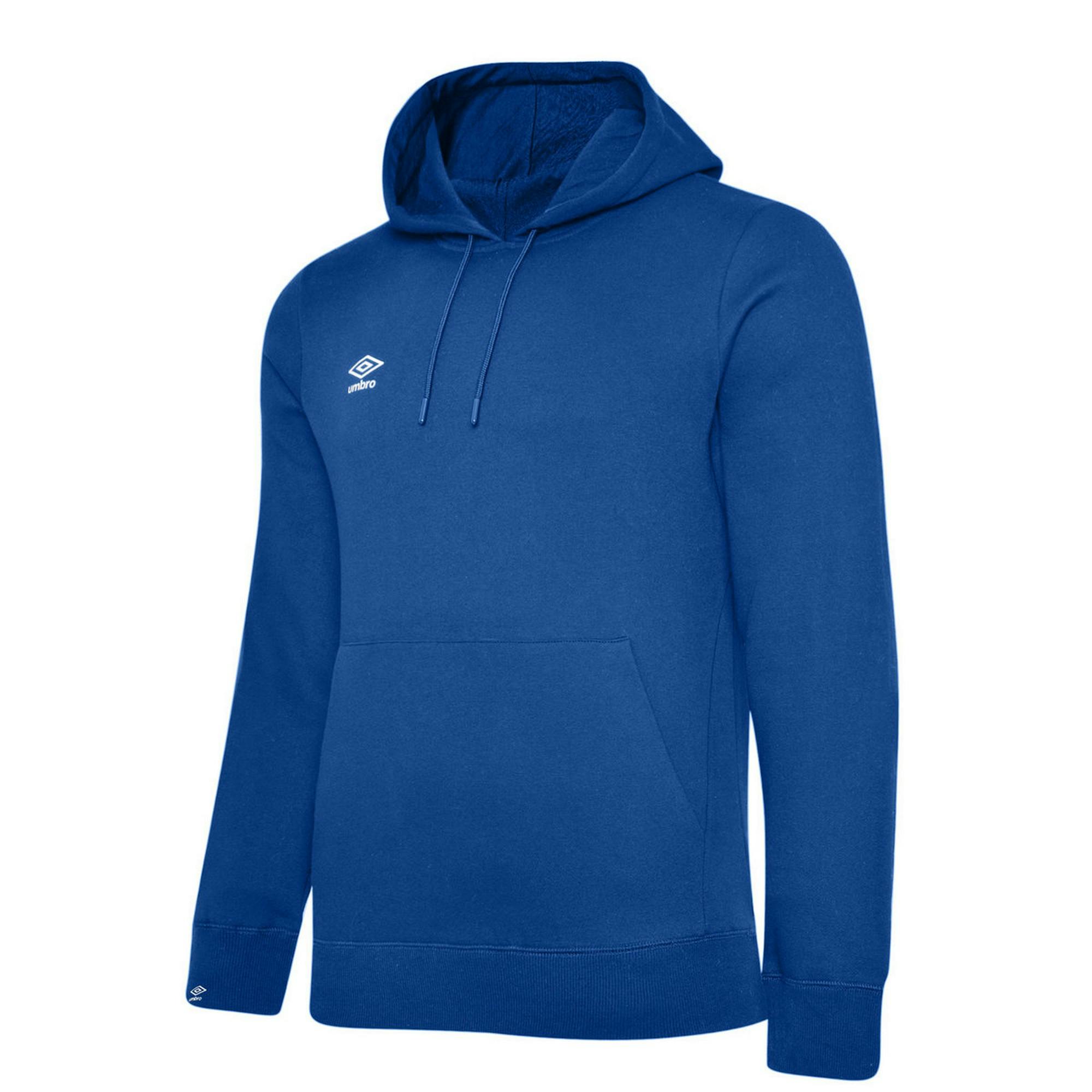 Umbro Blue/White Childrens/Kids Club Leisure Drawstring Hoodie - Royal - 13 Years - Royal - 70% Cotton/30% Polyester