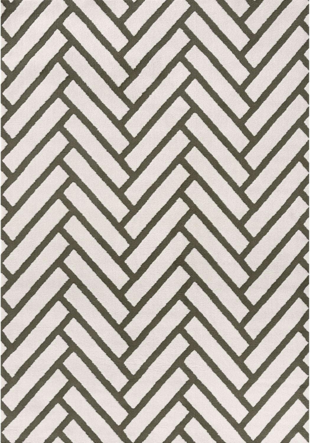 Rackhams Green Loft Chevron Rug - 120X170 Cm