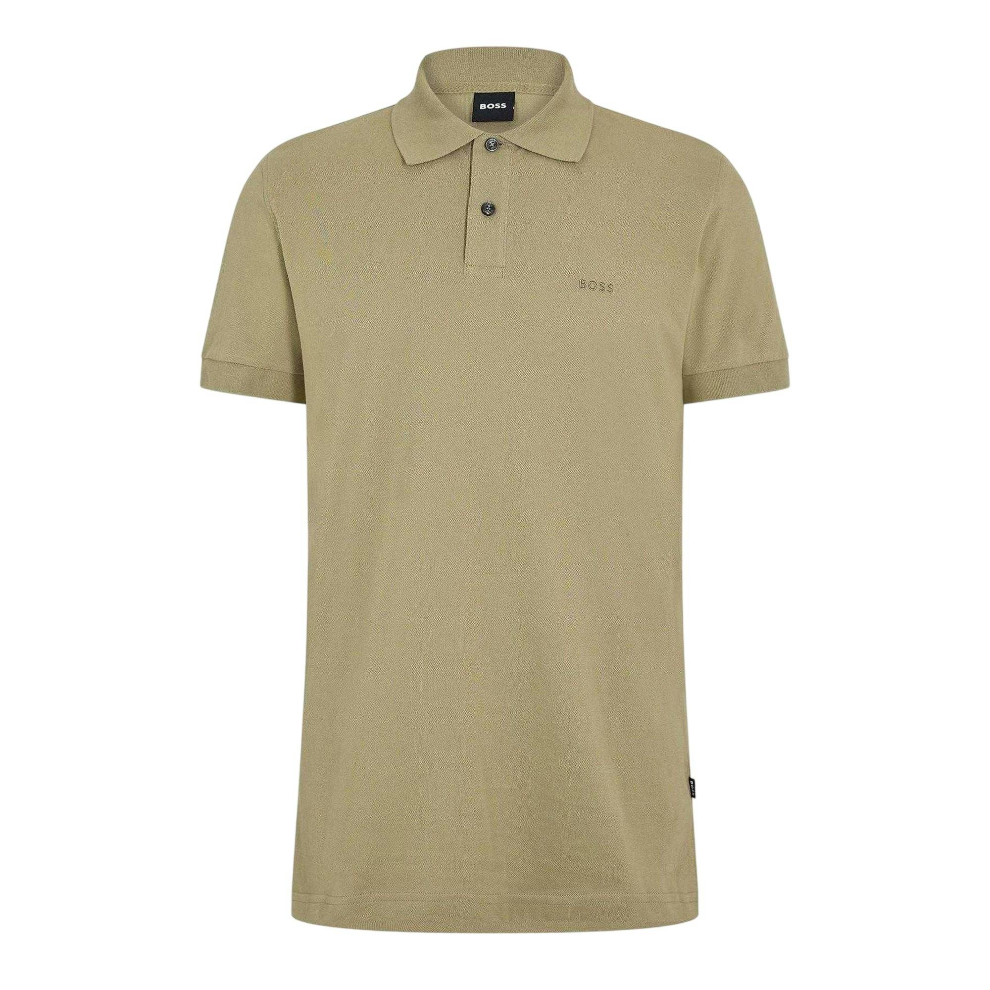 Boss Men's Green Firenze Cotton Polo Shirt - Pastel - Xl - Pastel - 100% Cotton