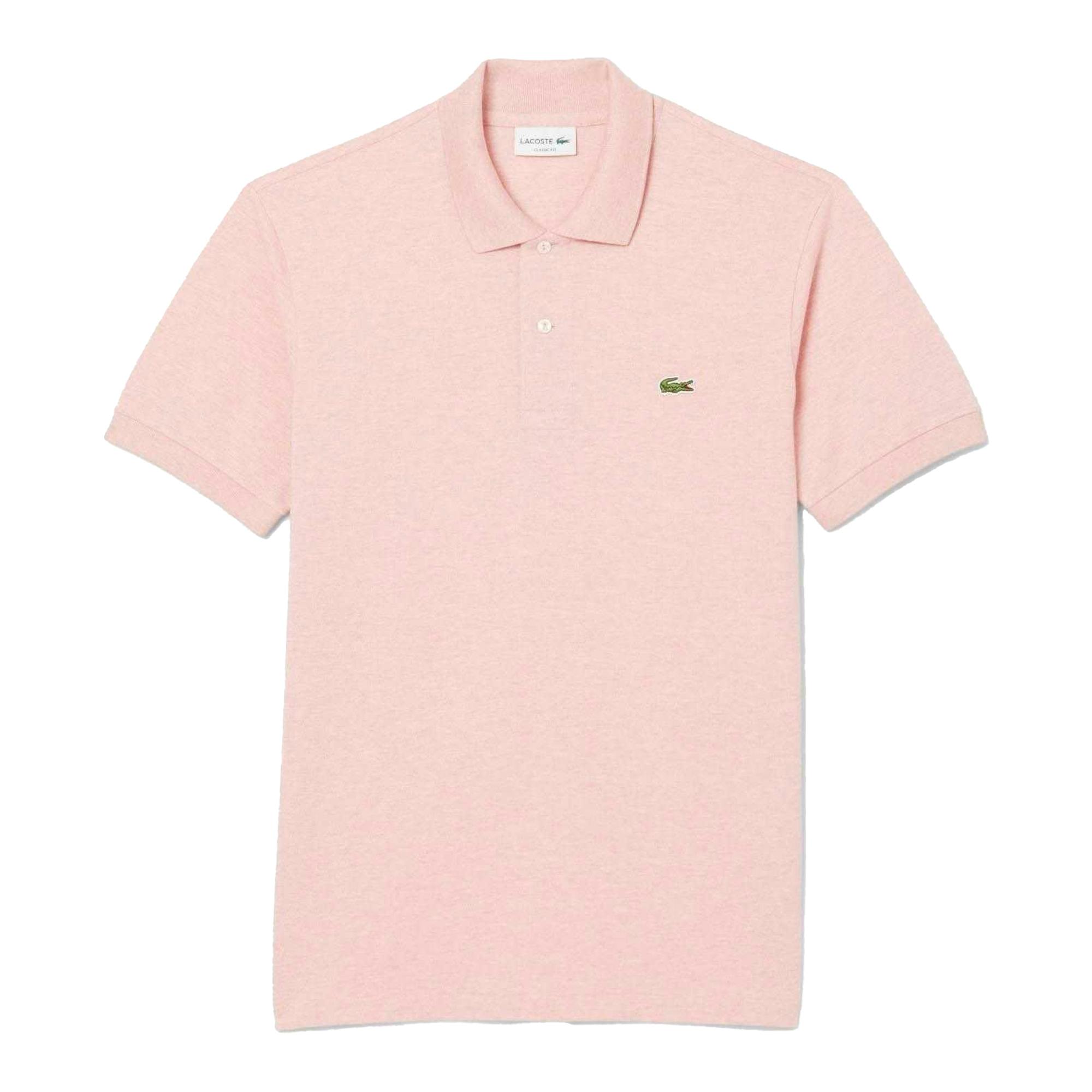 Lacoste Men's Pink L.12.12 Marl Classic Polo Shirt - M - 100% Cotton