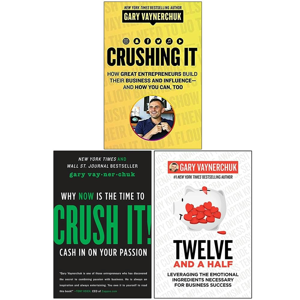 Harper Gary Vaynerchuk Collection 3 Books Set (Crushing It, Crush It! & [Hardcover] Twelve And A Half)