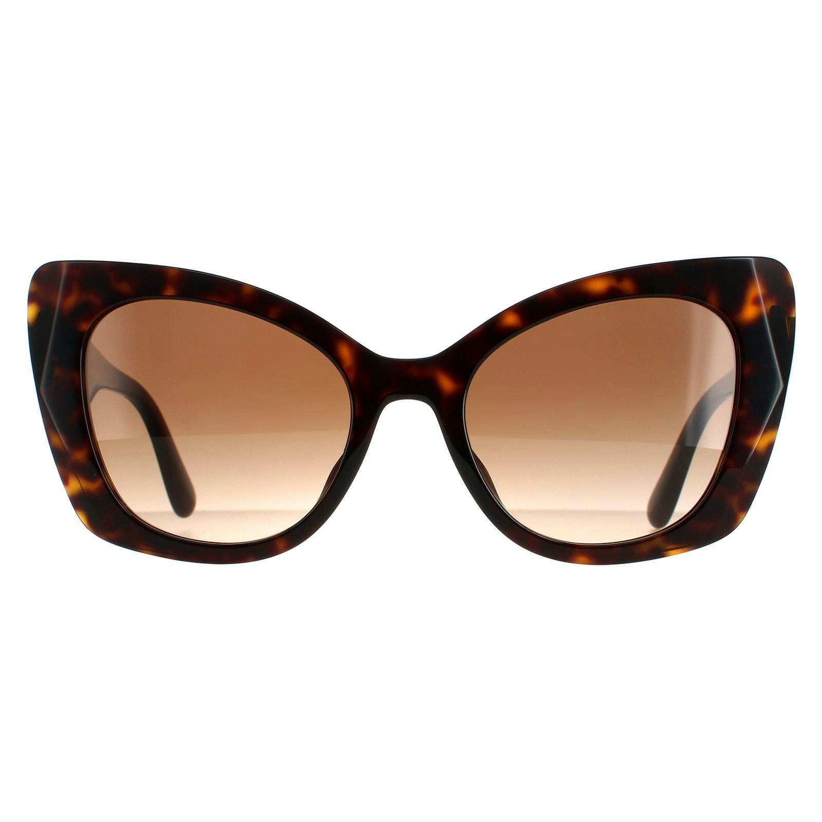 Dolce & Gabbana Sunglasses Dg4405f 502/13 Dark Havana Brown Gradient - Image 4