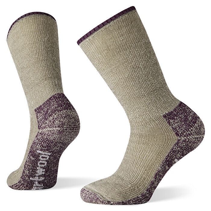 Smartwool Women's Light/Grey Mountaineer Classic Maximum Cushion Merino Hiking Socks {Sw-0016422} - Taupe/Plum - Small