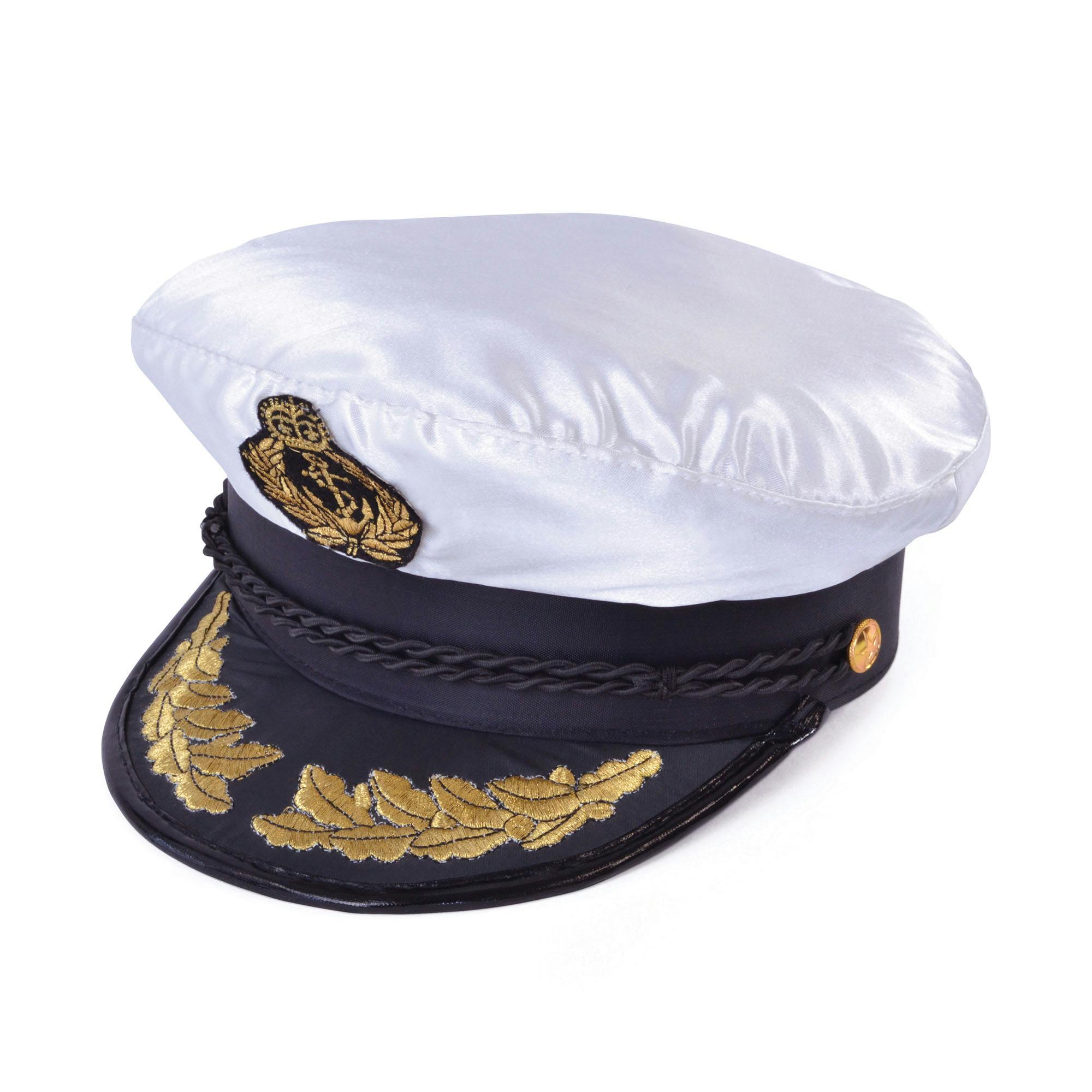 Bristol Novelty Unisex White Adults Deluxe Captain Cap - One Size