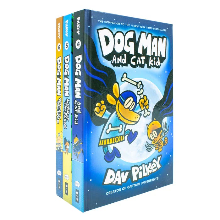 Various Publishers Dog Man: The Cat Kid Collection Books 4–6 Set By Dav Pilkey – Graphic Adventure Collection For Kids