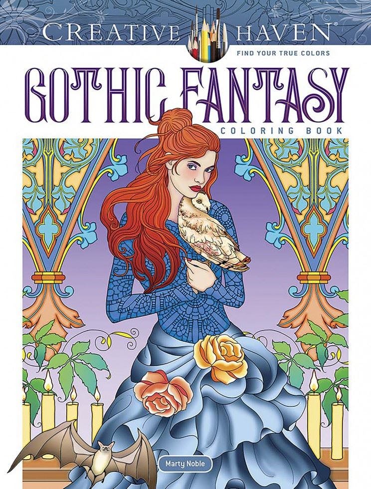 Creative Haven Gothic Fantasy Coloring Book by Marty Noble - - Image 4