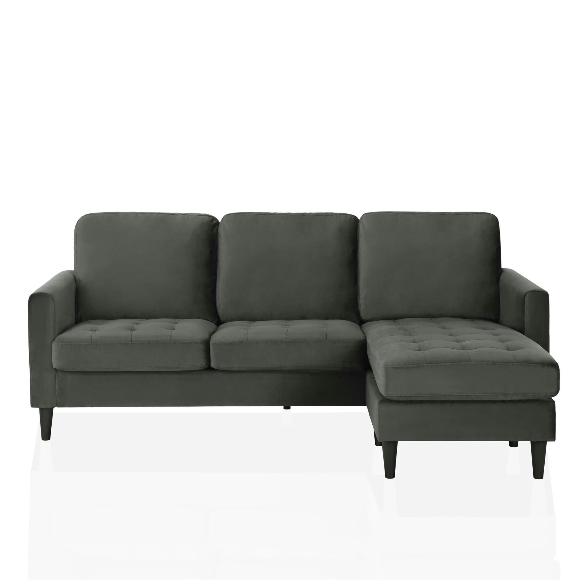 Dorel Home Grey Strummer Reversible Sectional Sofa