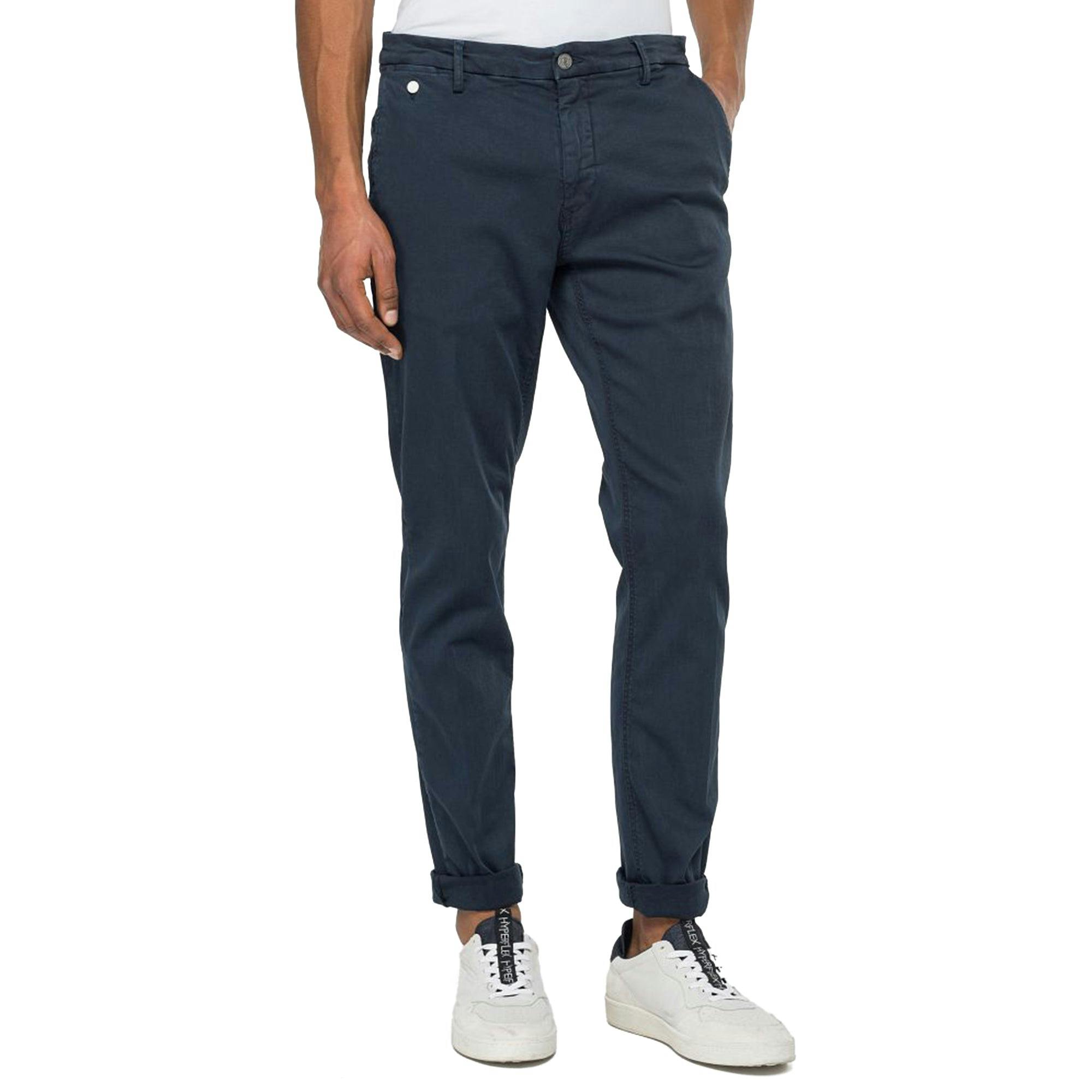 Replay Blue Hyperflex Benni Colour Edition Chino Pants - 36/32