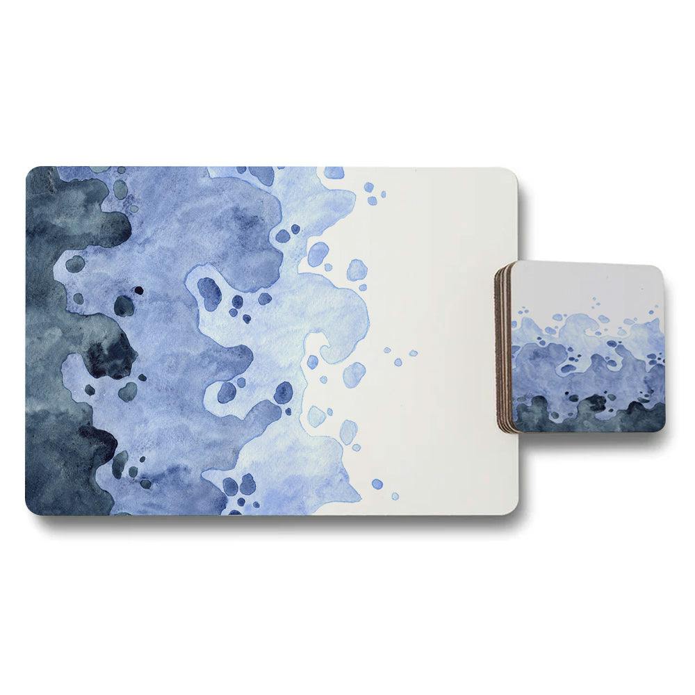 Benjamin Tate Design Set Of 12 Placemats And Coasters Designer Artwork Wood Bottom