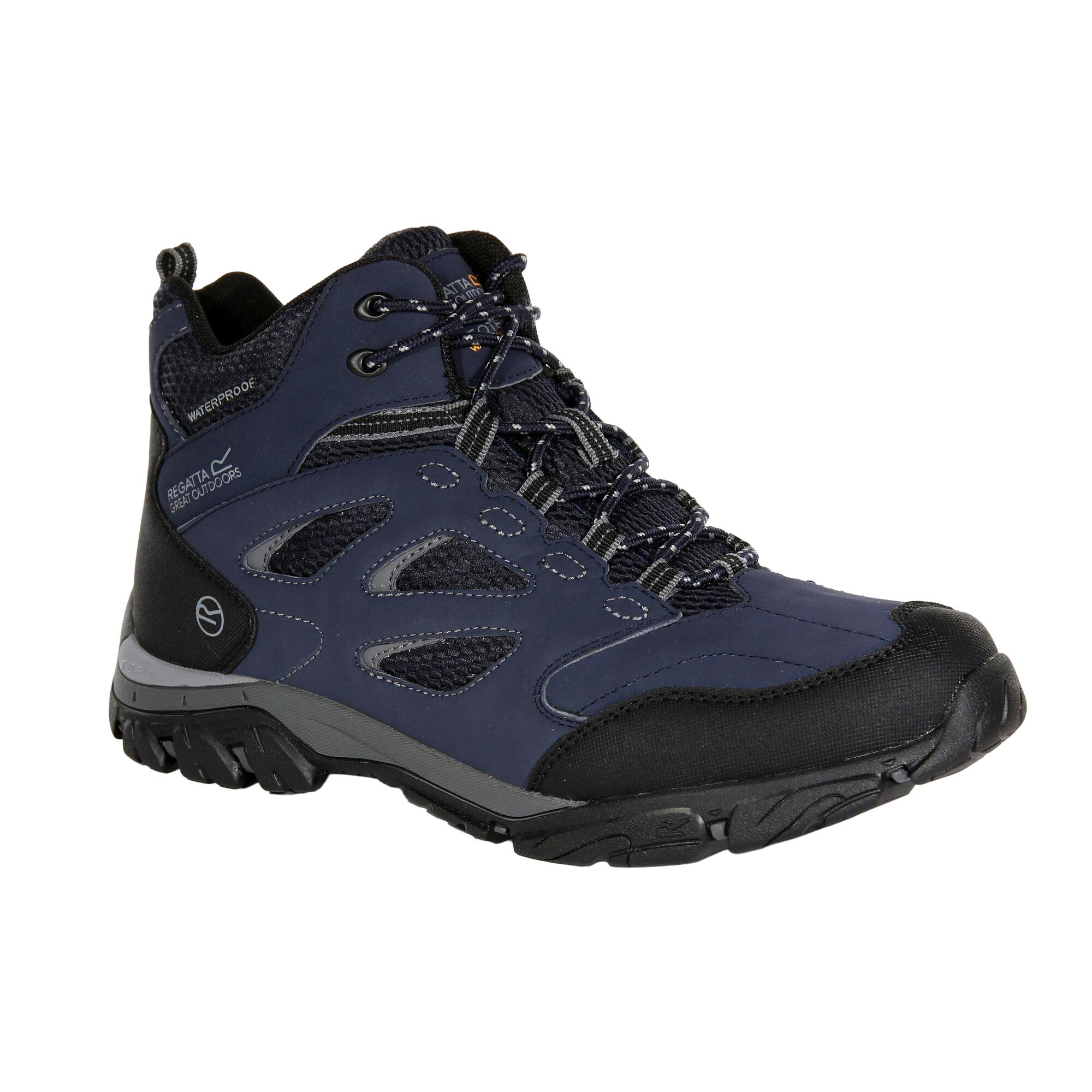 Regatta Men's Holcombe Iep Mid Hiking Boots - Navy/Granite - 8 Uk - Navy/Granite - 85% Polyurathane/15% Polyester