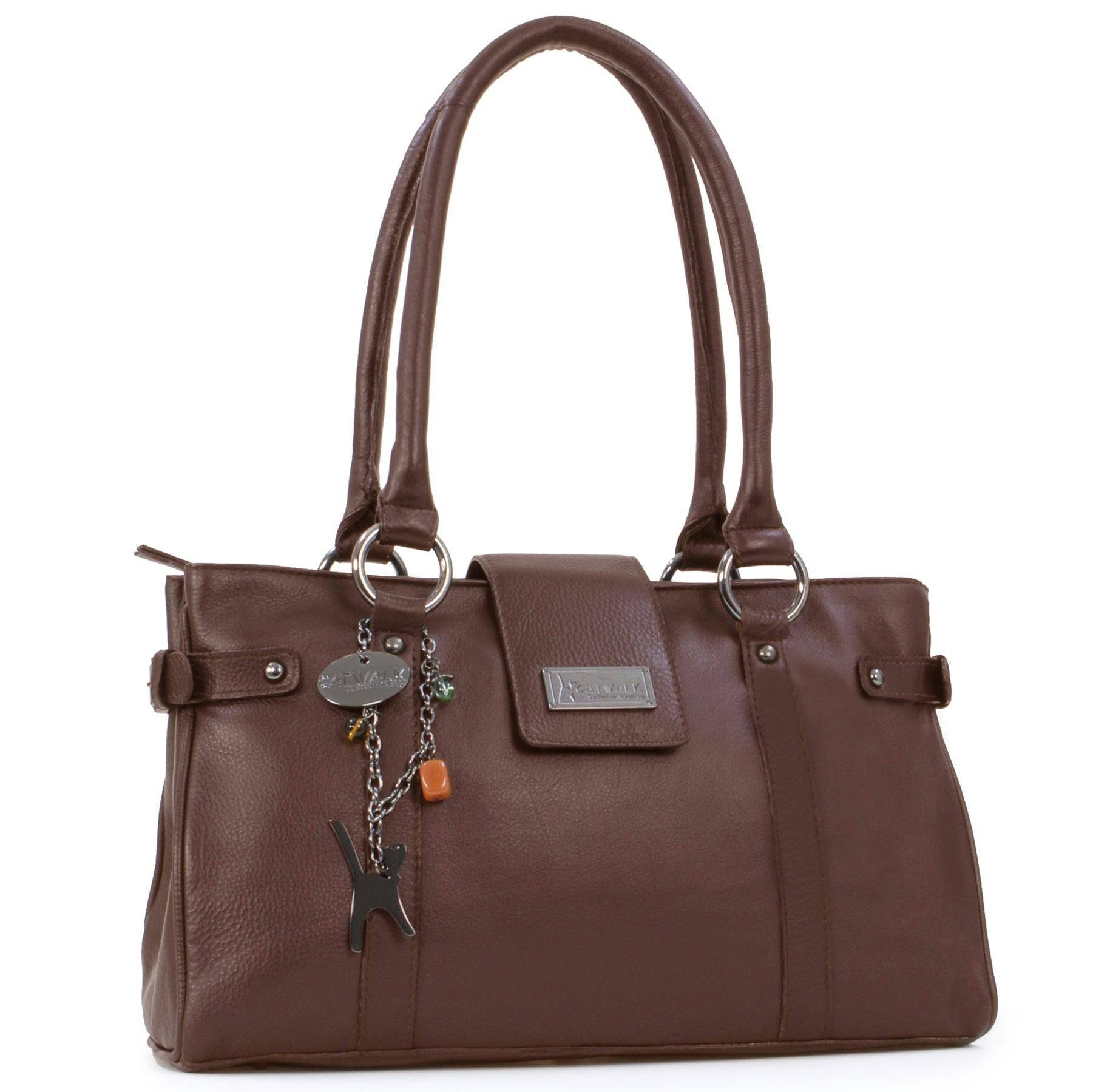 Catwalk Collection Handbags Brown Martina - Handbag
