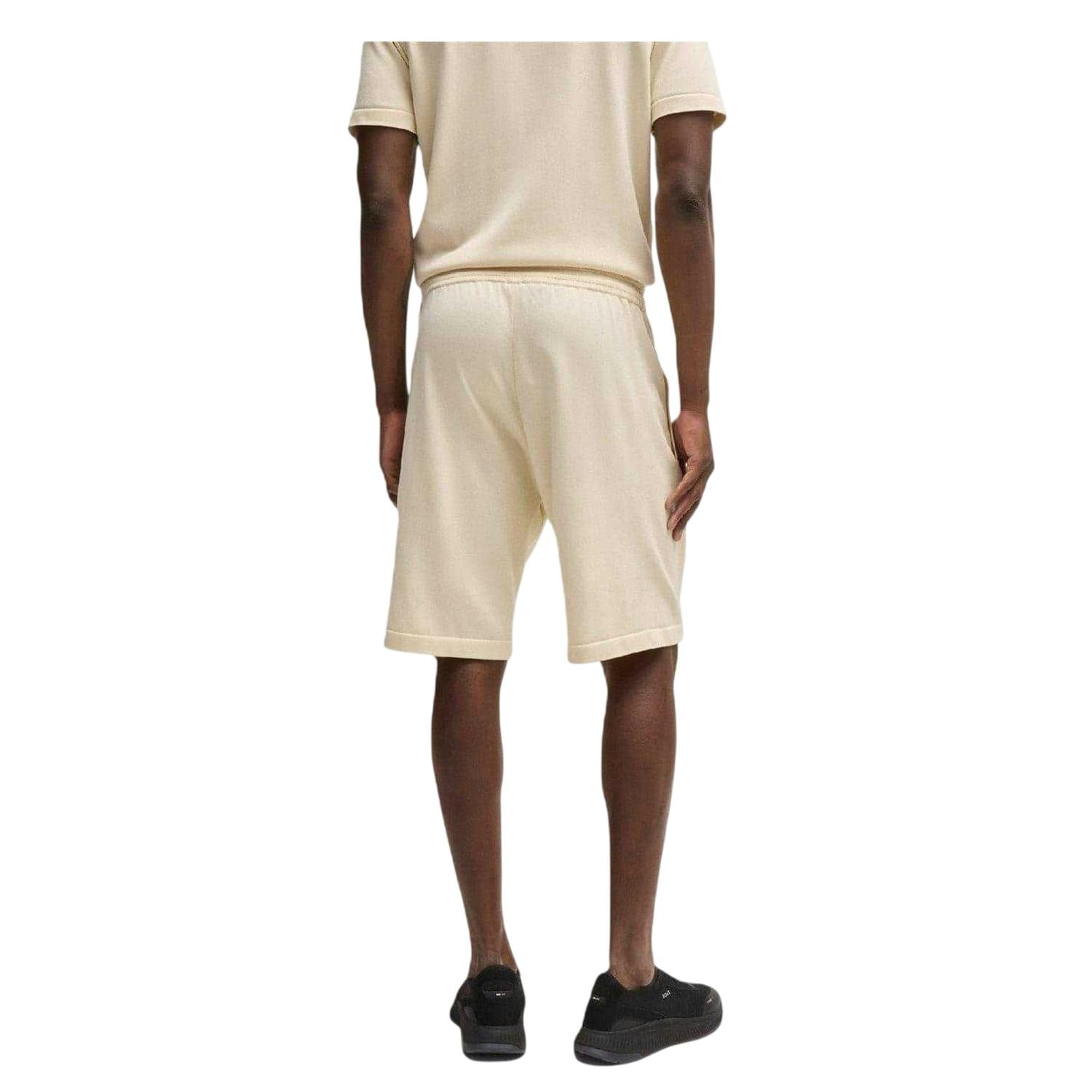 Boss Men's White Tolli Knitted Sweat Shorts - Xl - 100% Mixed
