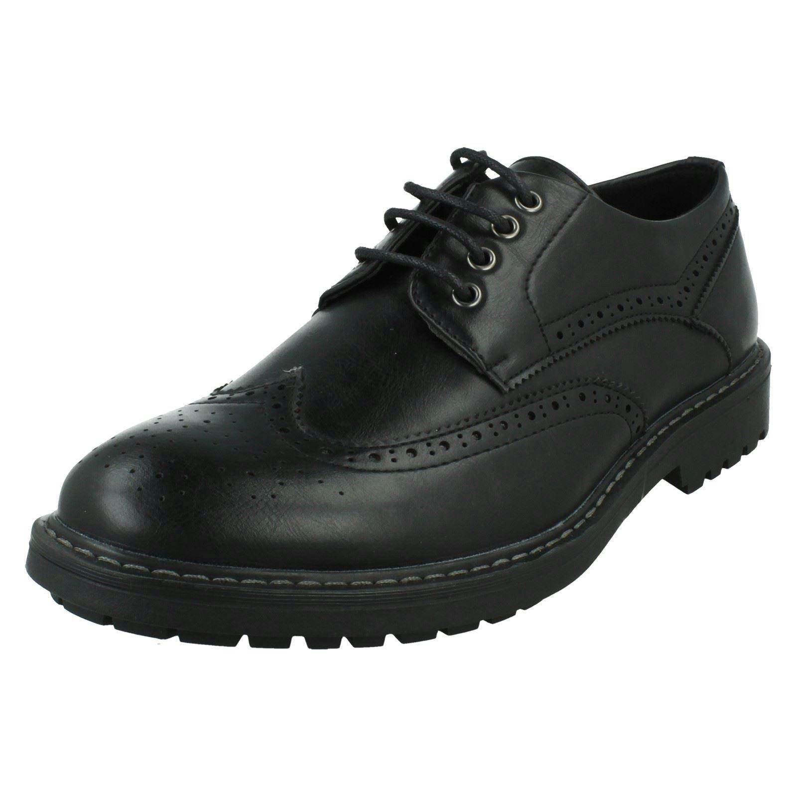 Thomas Blunt Men's Black Low Heel Lace Up Brogue Shoe A2194 - Uk 10