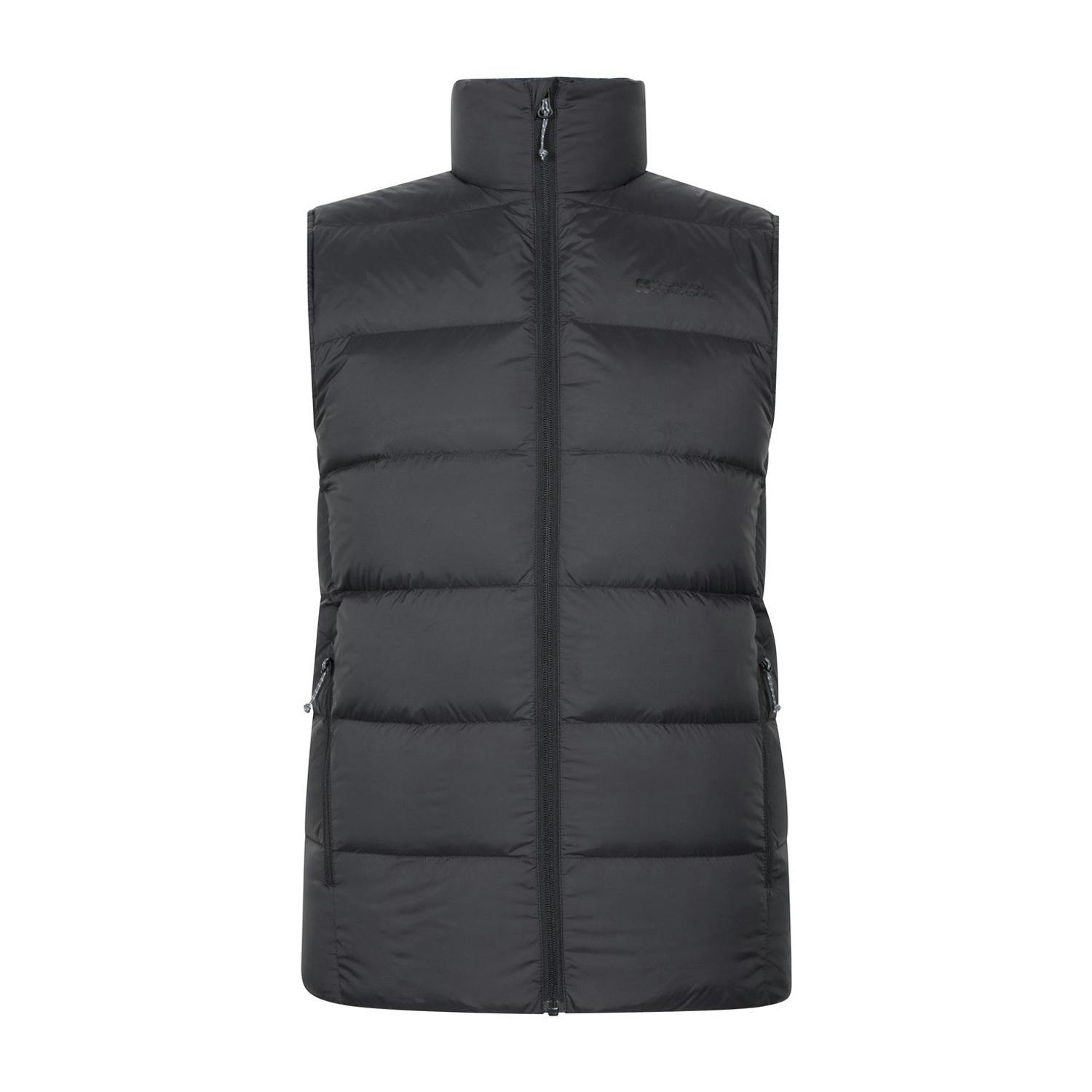 Mountain Warehouse Men's Black Stratus Down Packable Gilet - M - 100% Polyamide