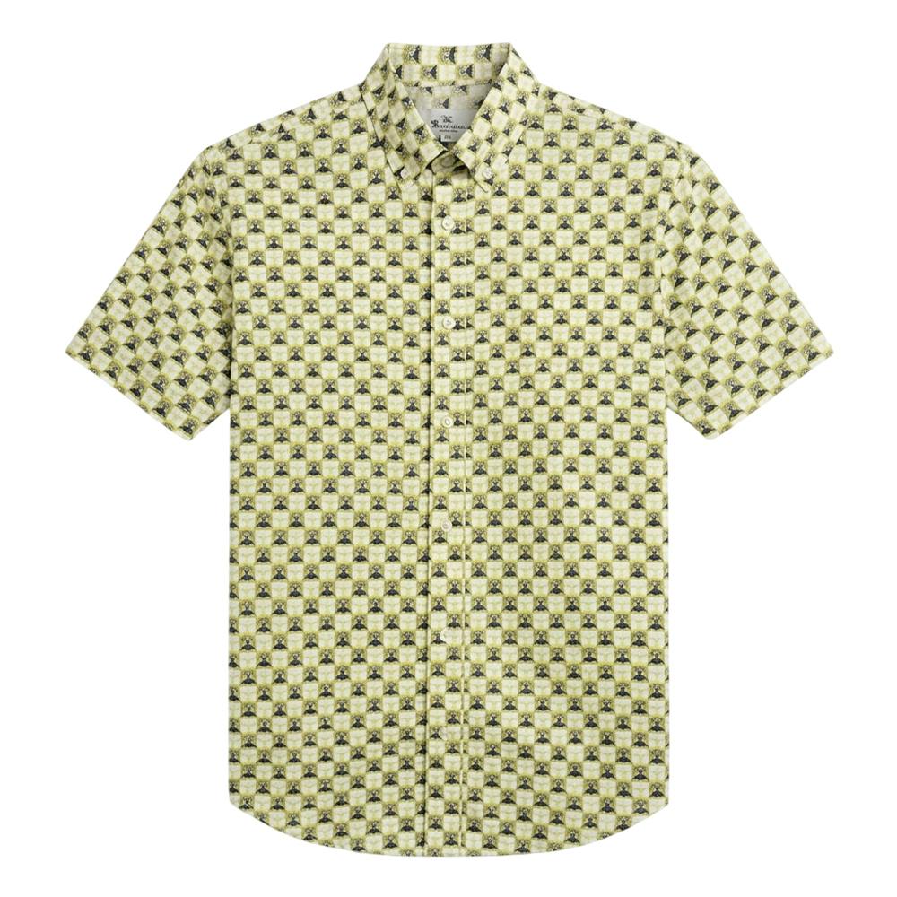 Ben Sherman Men's Retro Geo Print Shirt - Sage - Xl - Sage - 100% Organic Cotton