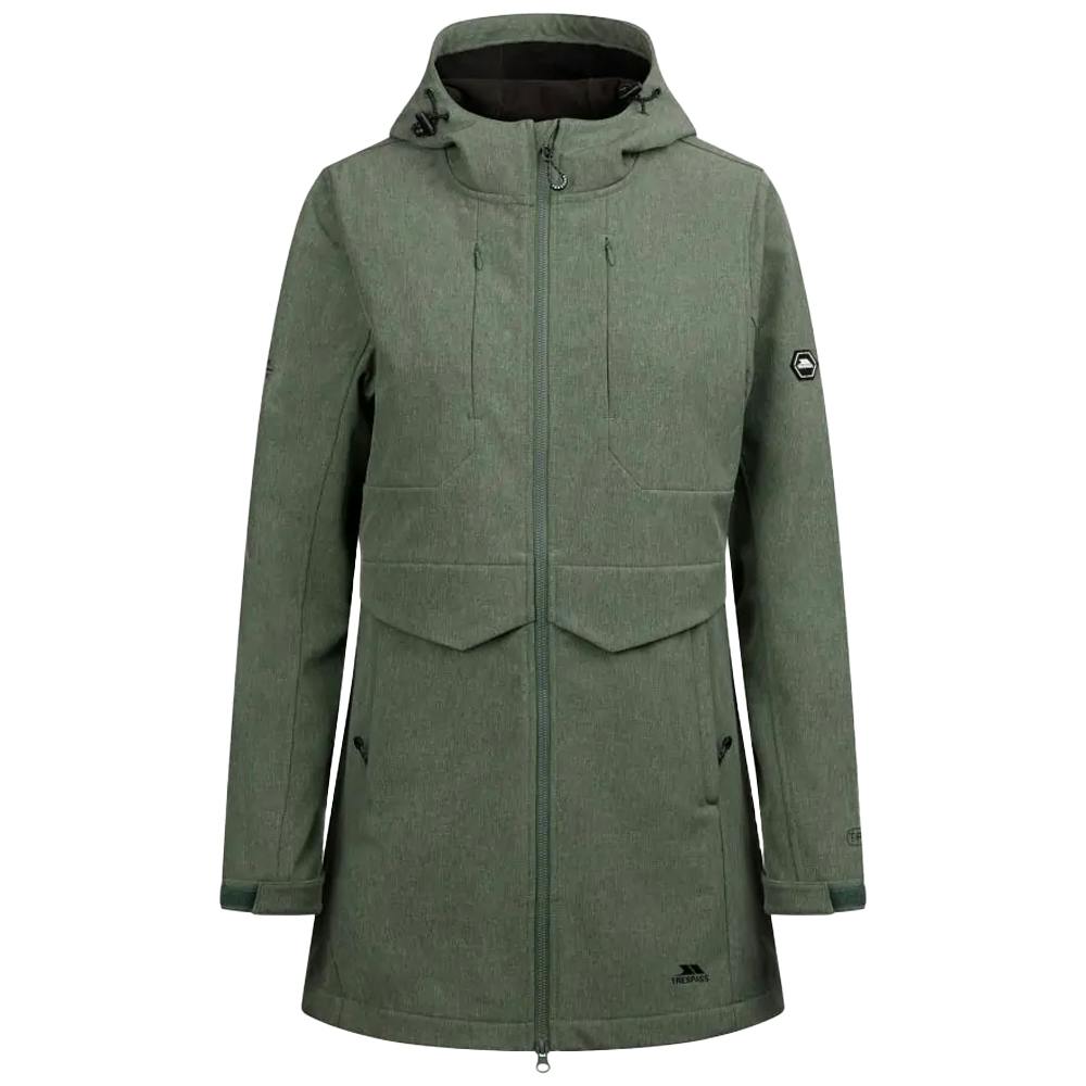 Trespass Women's Green / Aylmer Soft Shell Jacket - Willow Marl - Xl - Willow Marl - 96% Polyester/4% Elastane