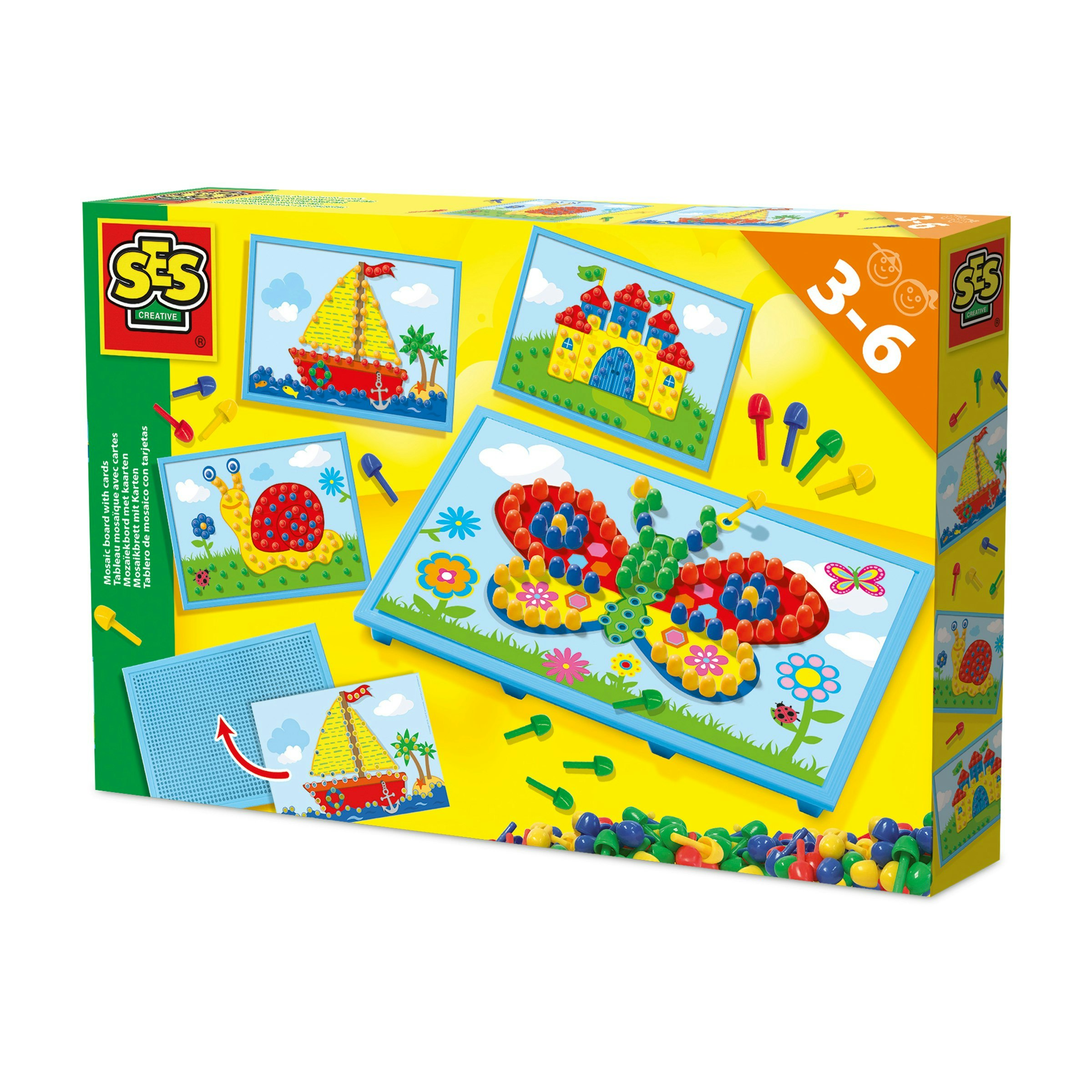 Ses Creative Yellow/Green/Red Mosaic Board With Cards