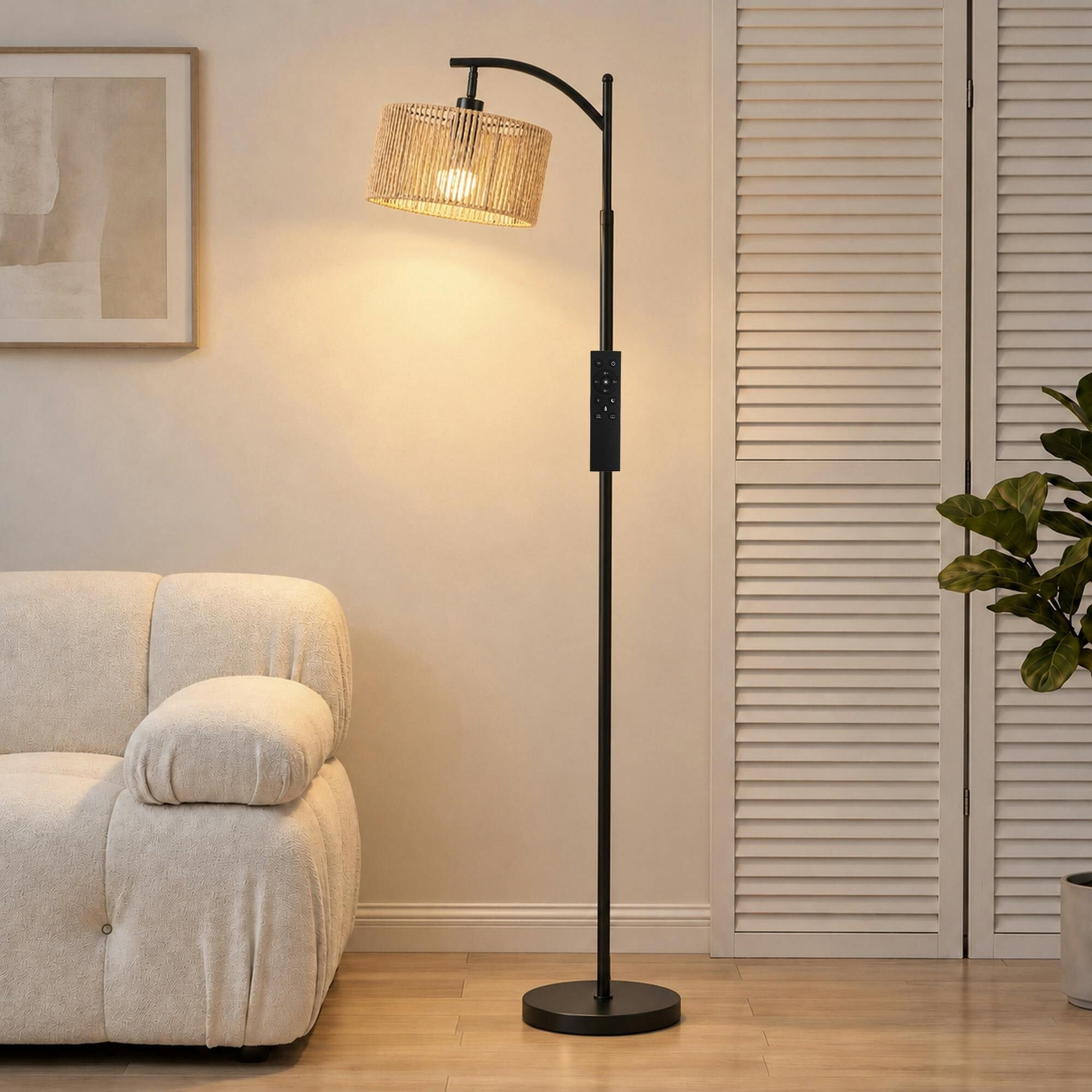 B&Q - Floor Lamp160 Cm Dimmable Standing LampAdjustable ShadeBlack - Image 2