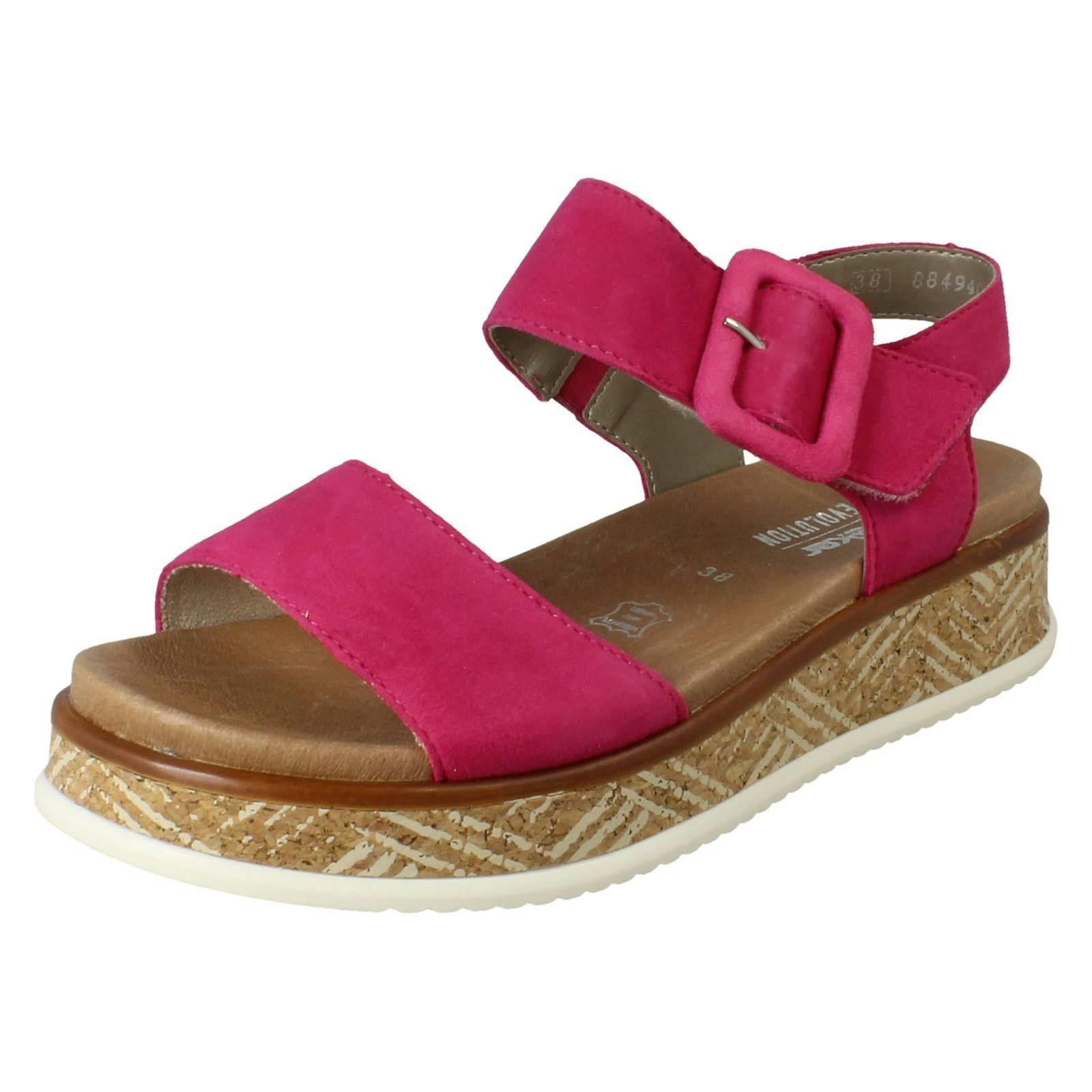 Rieker Women's Pink Evolution Adjustable Sandals W0800 - Uk 6.5