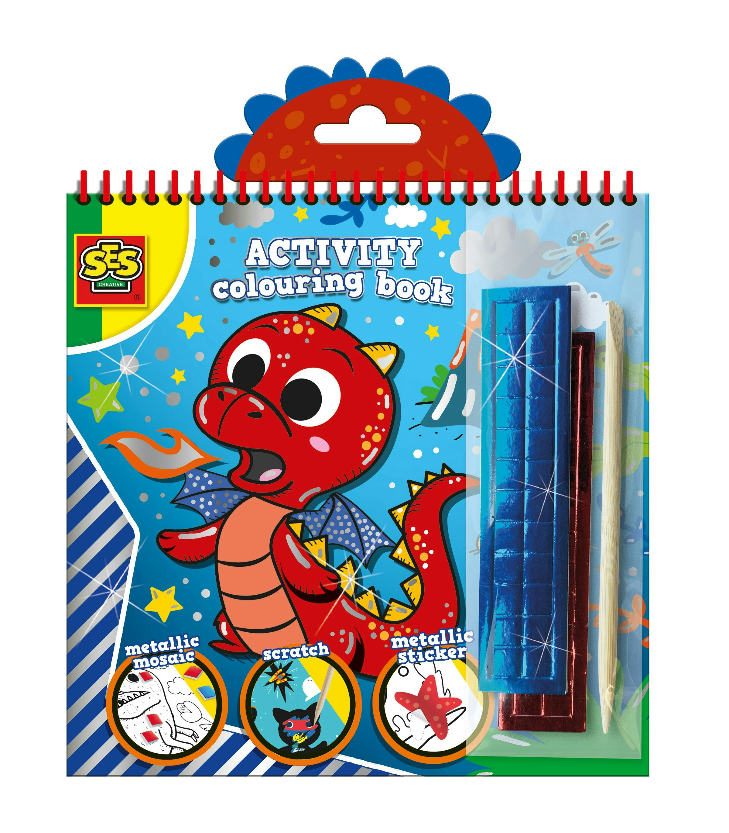 Ses Creative Activity Colouring Book Metallic 3 In 1