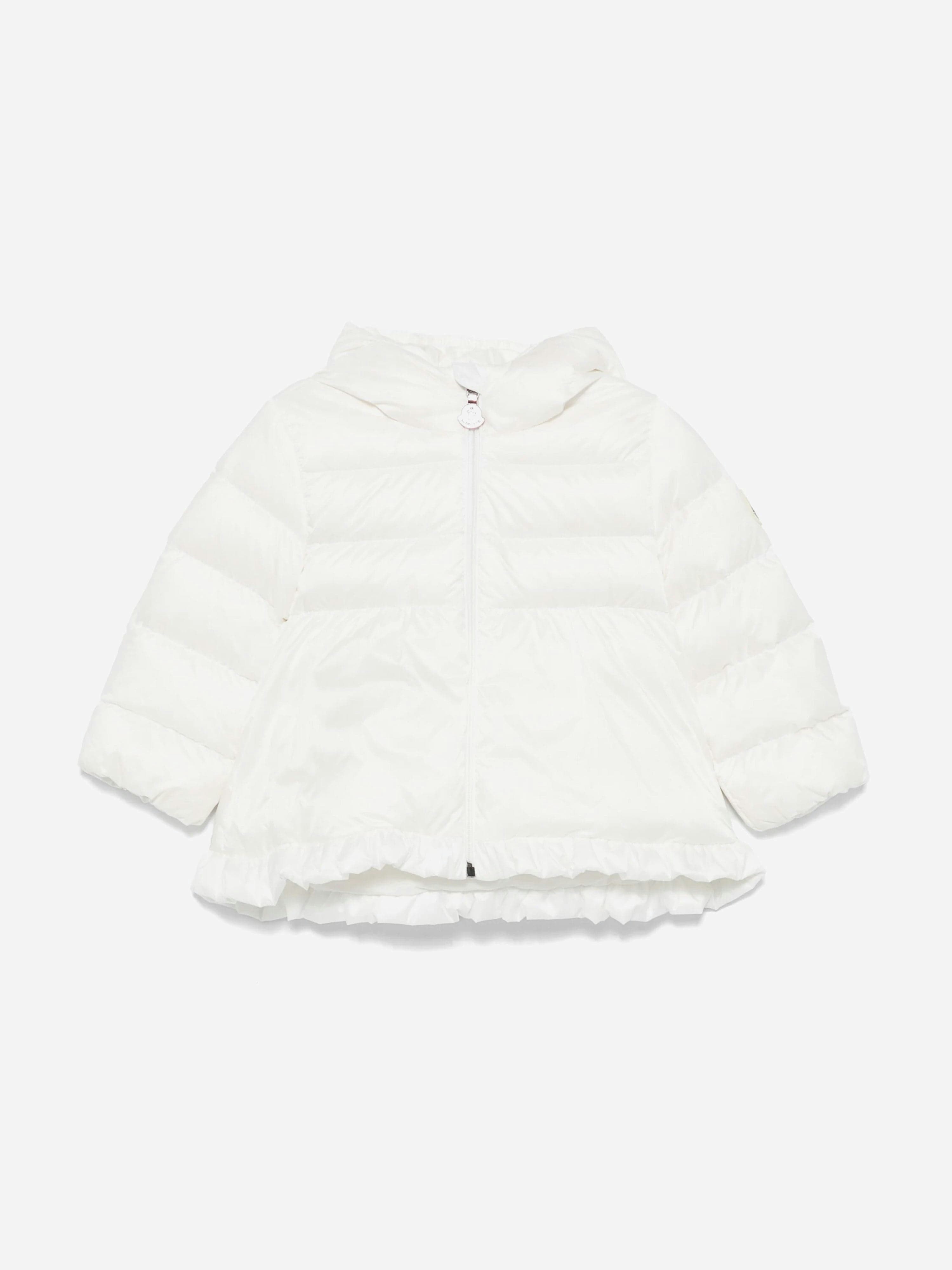 Moncler Enfant Women's White Baby Girls Down Padded Odile Jacket In - 3 - 6 Mths