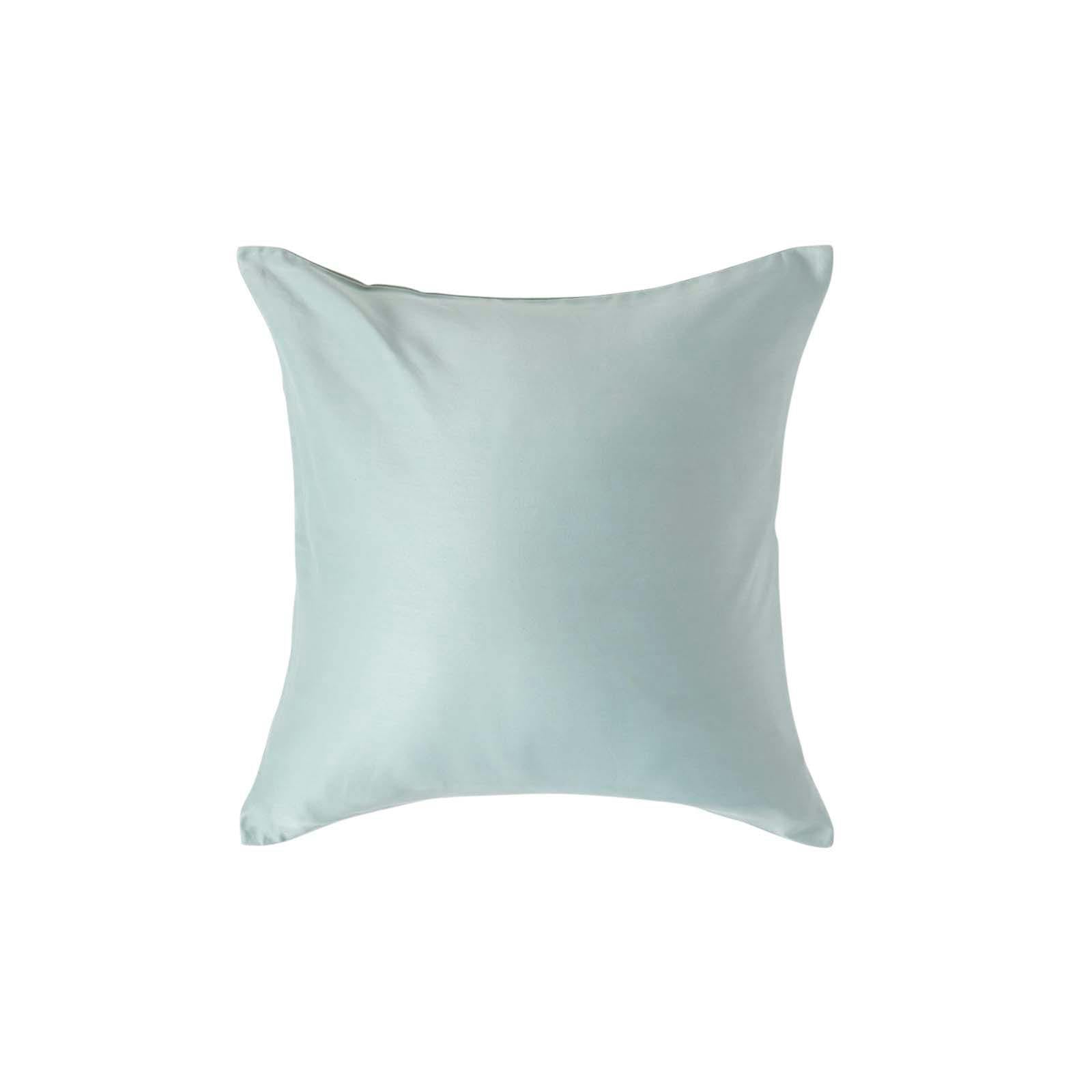 Homescapes (Square - 40 X 40 Cm, Duck Egg Blue) Organic Cotton Pillowcase 400Tc Equivalent 600 Thread Count - Image 3