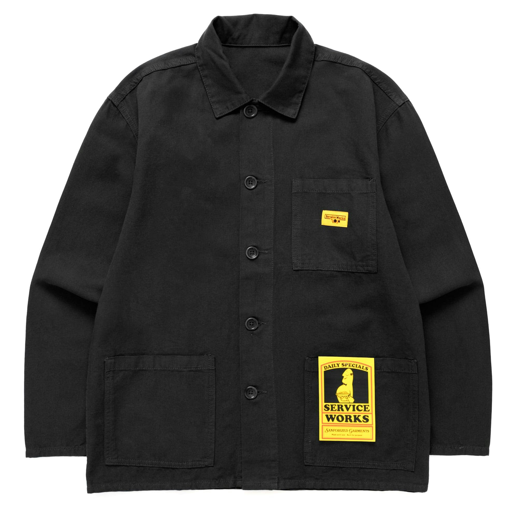 Service Works Black Canvas Chore Shirt - Small