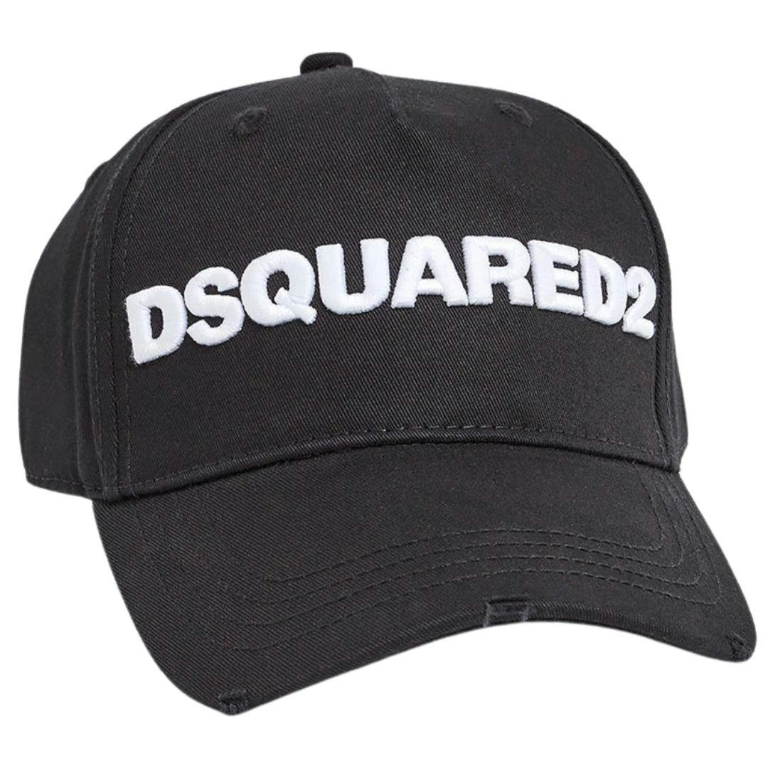 Dsquared2 Black/White Logo Baseball Cap - One Size - 100% Cotton