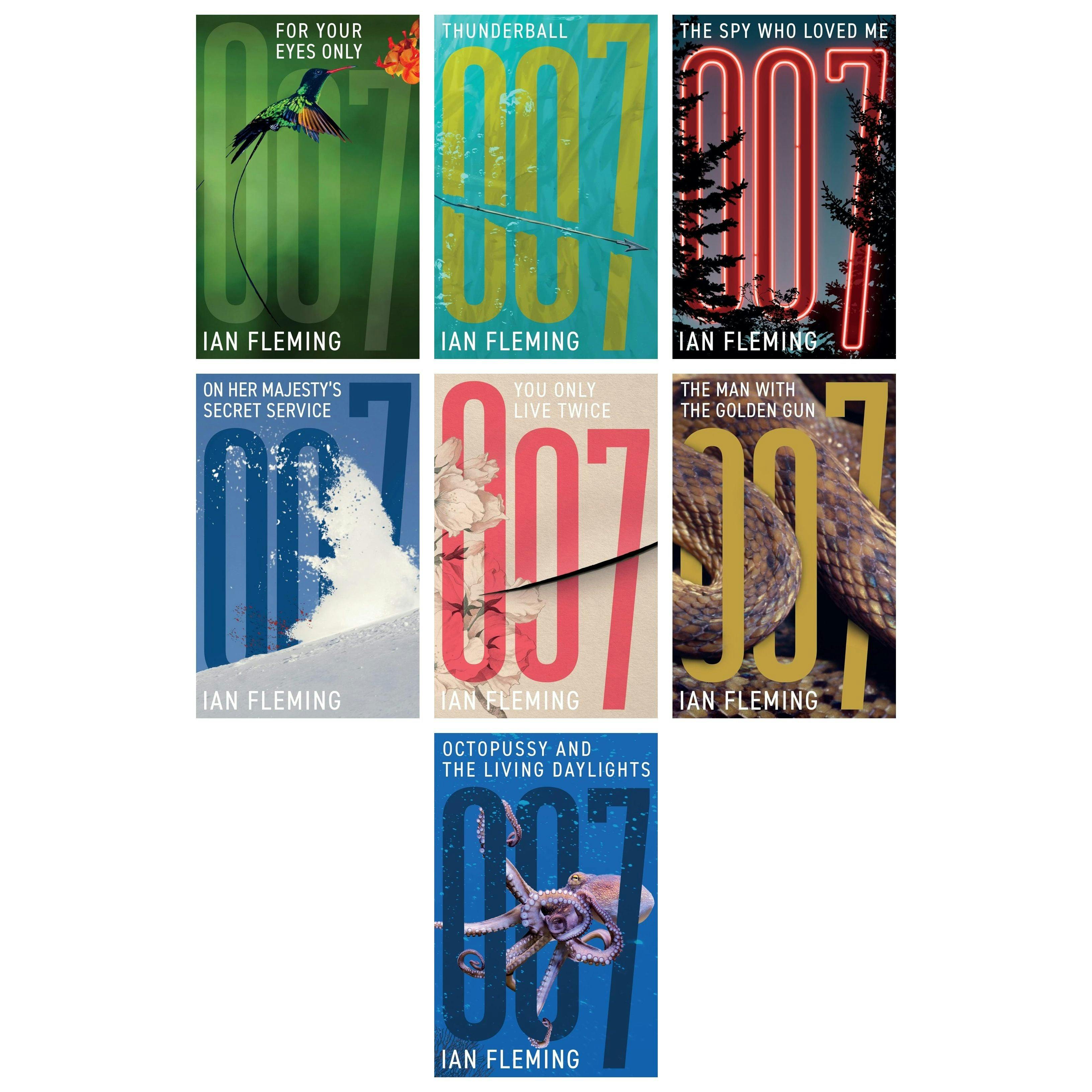 Various Publishers Golden Ian Fleming James Bond Series 2 Collection 7 Books Set – Spy Thriller Collection