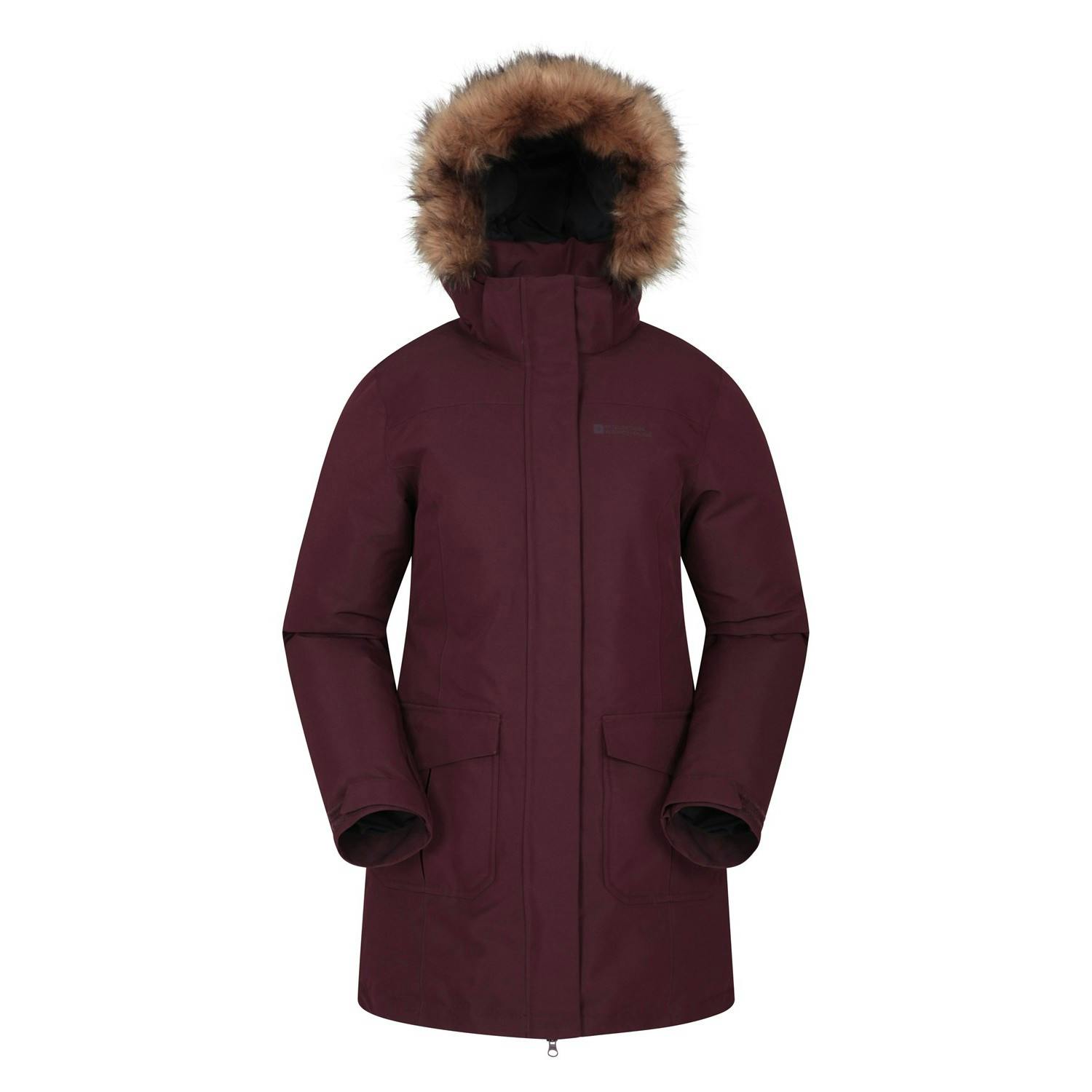 Mountain Warehouse Women's Burgundy Tarka Ii Long Padded Jacket - 12 Uk - 100% Polyester