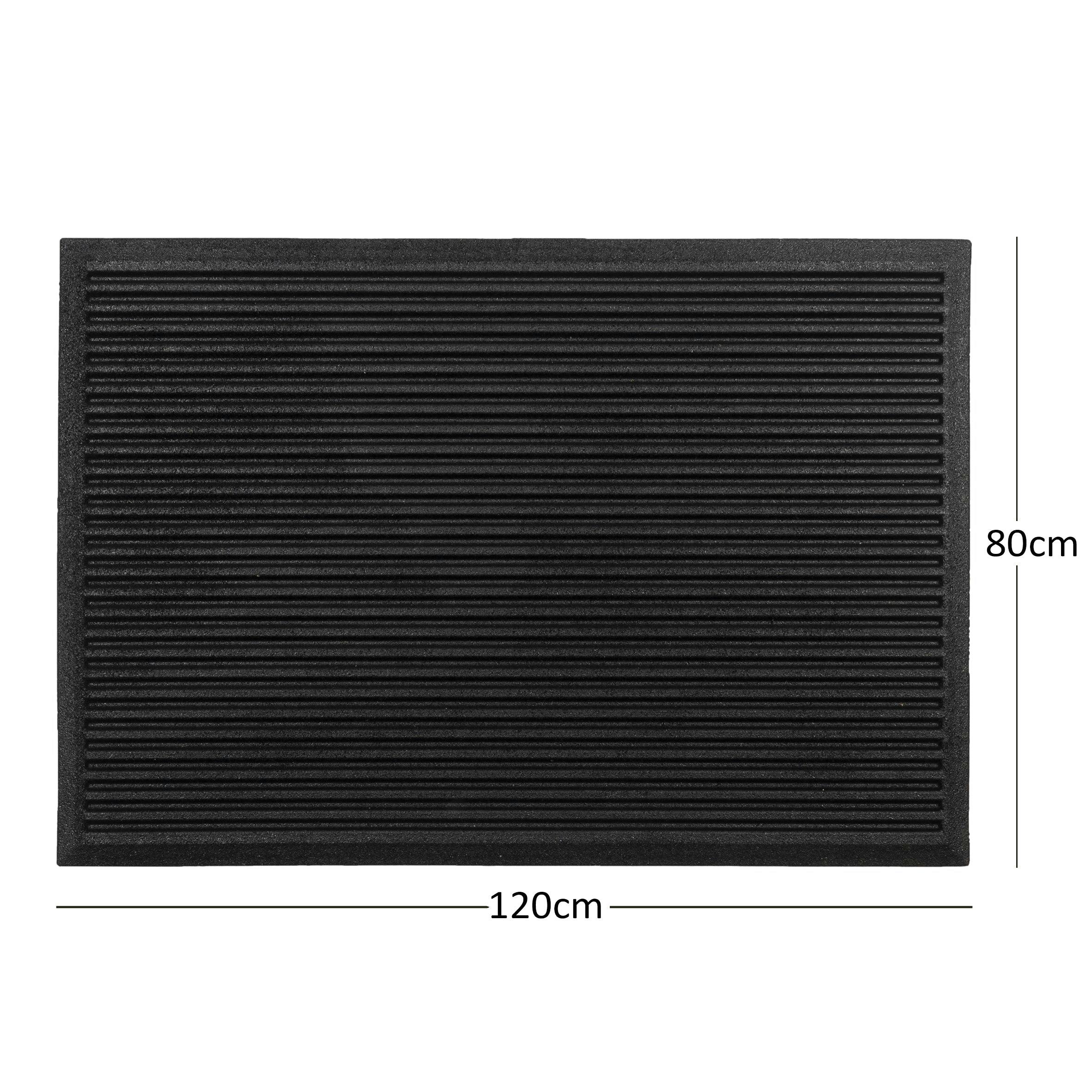 Rackhams Ribbed Harmony Indoor/Outdoor Entrance Door Mat - 120 X 80Cm Extra Large