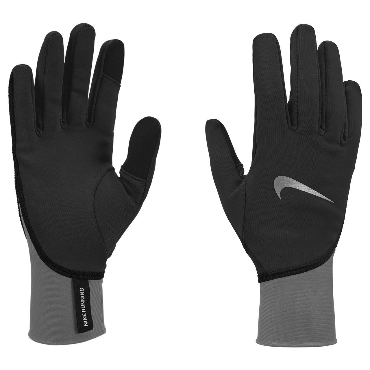 Nike Women's Black Pacer Midweight Running Gloves - S - 91% Polyester/9% Elastic