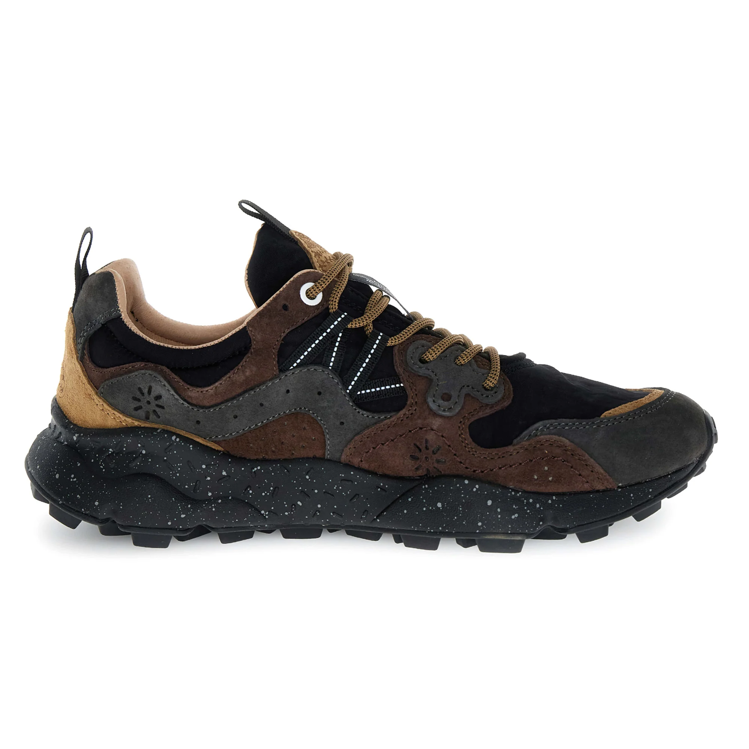 Flower Mountain Men's Dark/Grey/Black Yamano 3 Trainers - /Black/ Brown - Eu 44