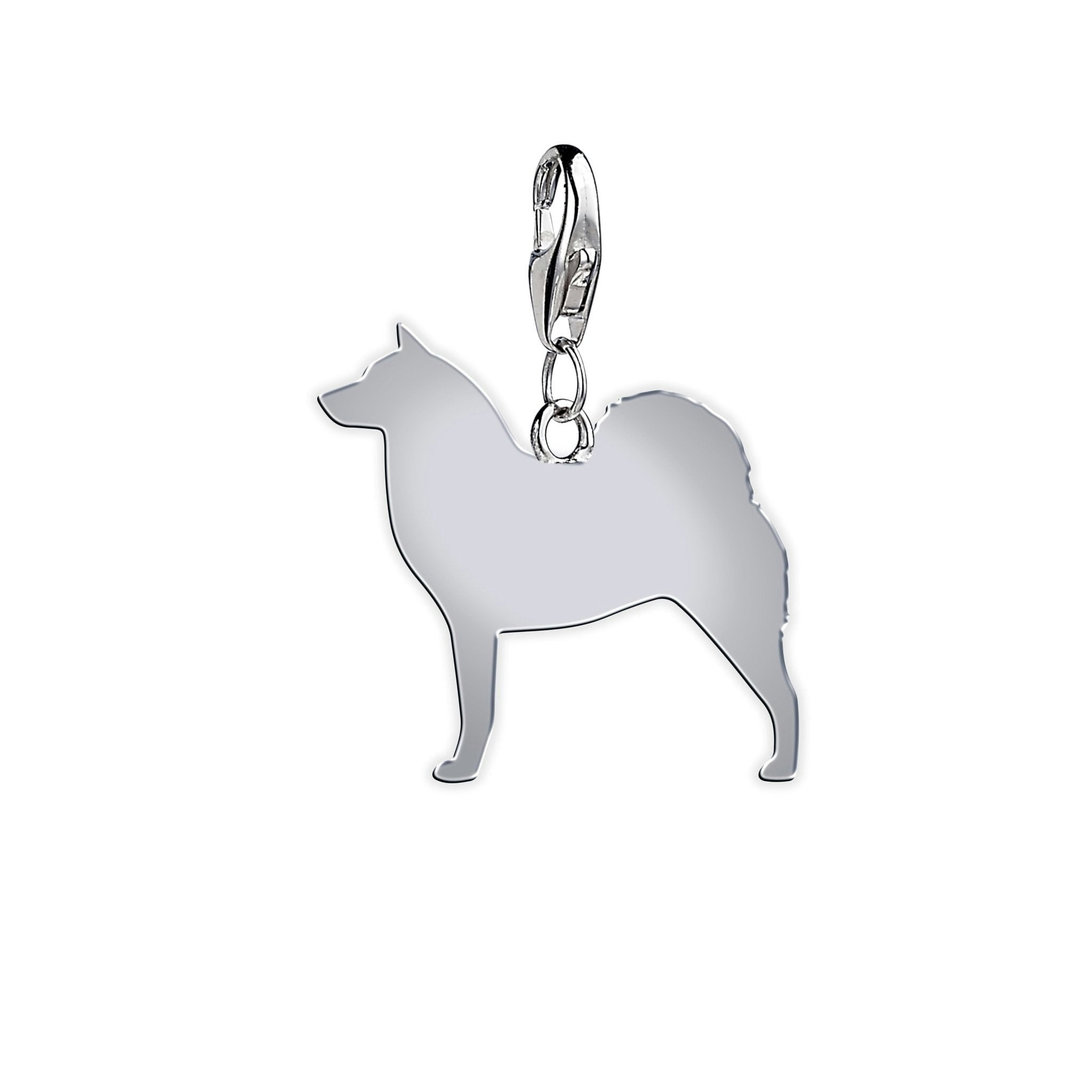 Mylee London Silver Finnish Spitz Silhouette Charm - No - Slider Charm