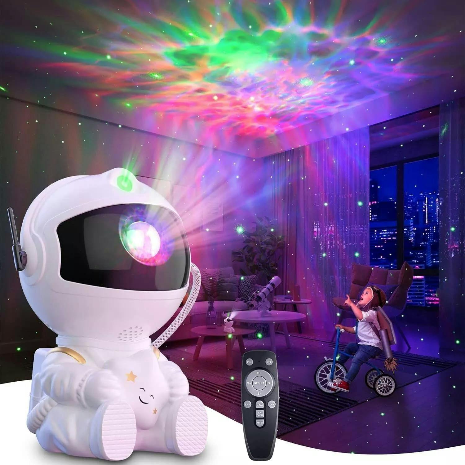 Dragodirect Light/White Astronaut Galaxy Starry Sky Projector Nebula Ceiling Night Lamp - One Size