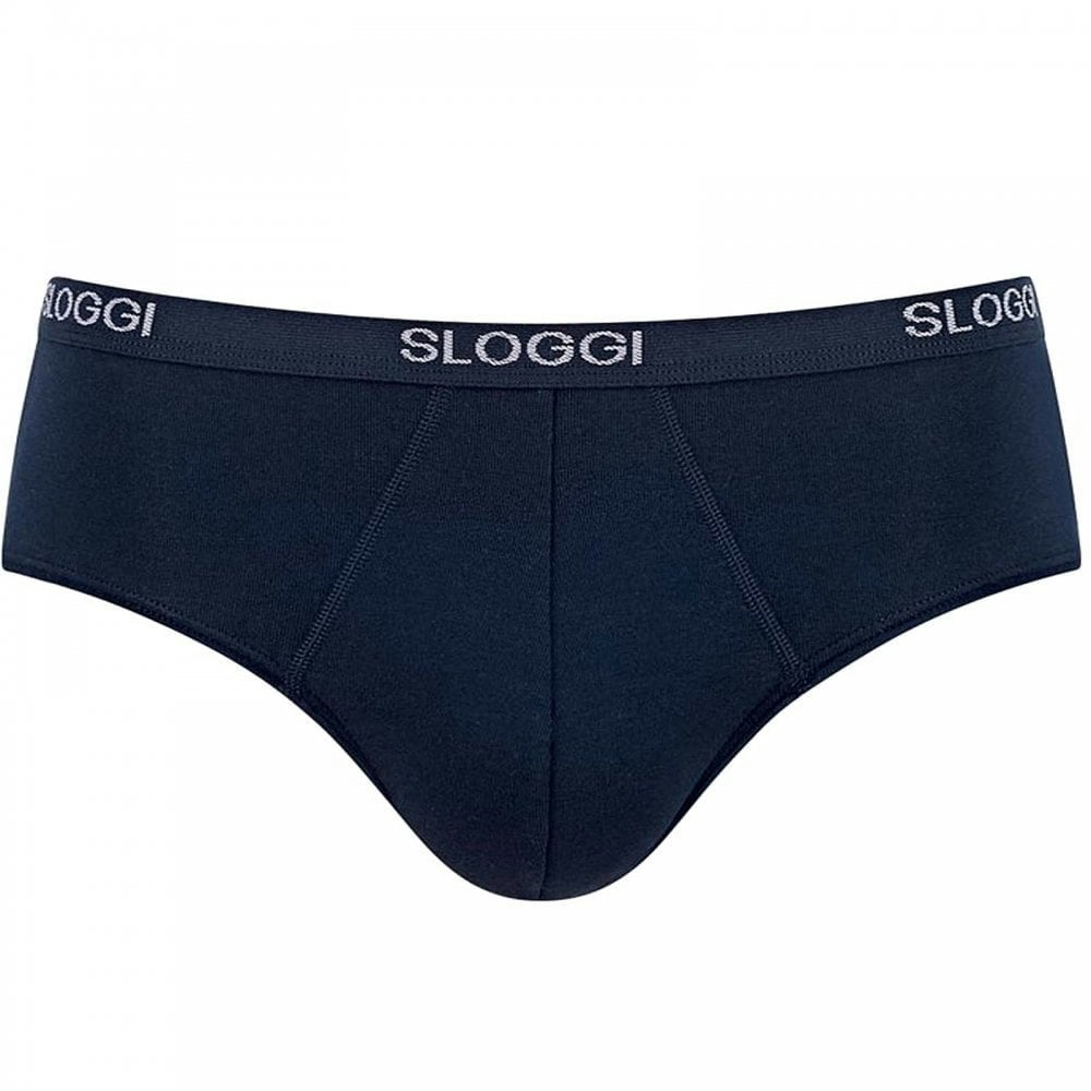 Sloggi Basic Stretch Cotton Midi Briefs Men's Navy Small - La Redoute - Image 3