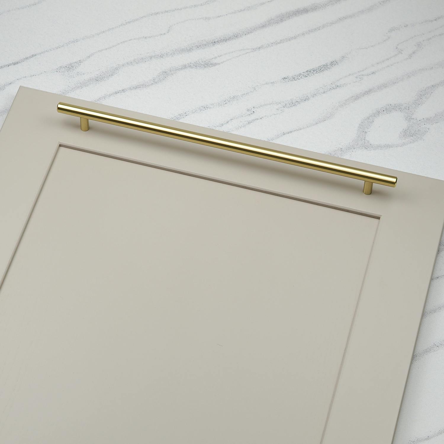 Rackhams Gold Brushed Brass Bar Handles - Steel - 320Mm Handle