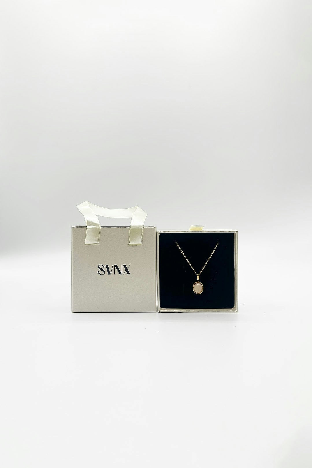 Svnx Women's Pink Stone Pendant Necklace - Gift Boxed - Image 5