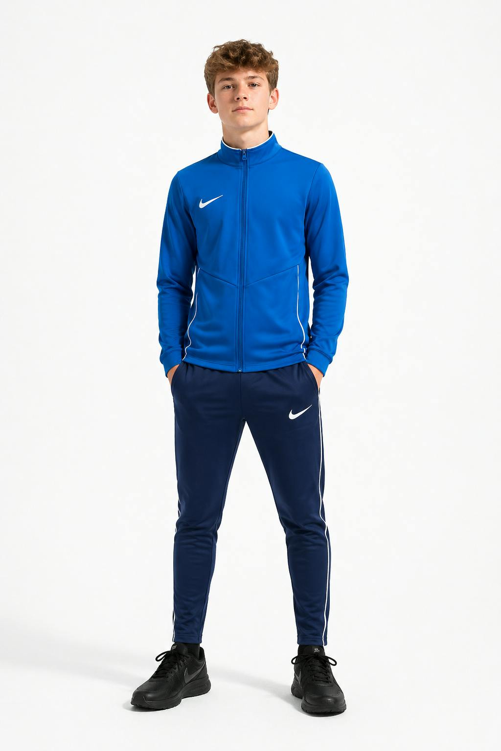 Nike Blue Park 26 Junior Dri Fit Full Zip Tracksuit Hm7256 / Hm7212 - L 12-13 Years