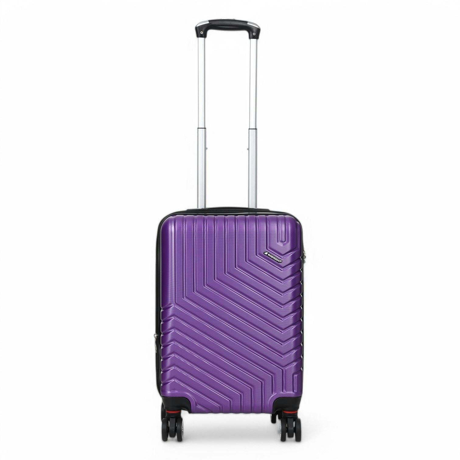 Snowball Purple Expandable Hard Shell 8 Wheels Luggage Travel Cabin Bags Suitcase Set - Cabin