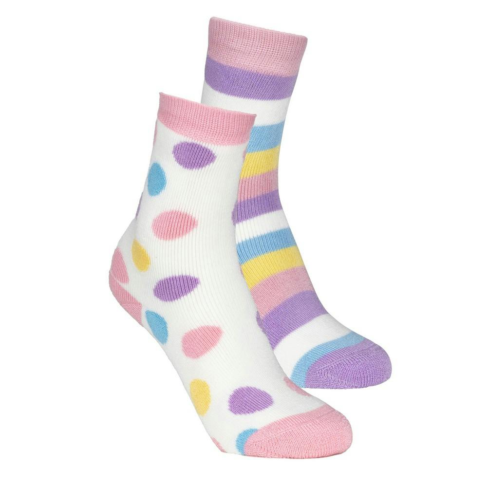 Trespass Girls Pink Frolic Boot Socks (Pack Of 4) - 12 Uk Child-3 Uk - 100% Acrylic