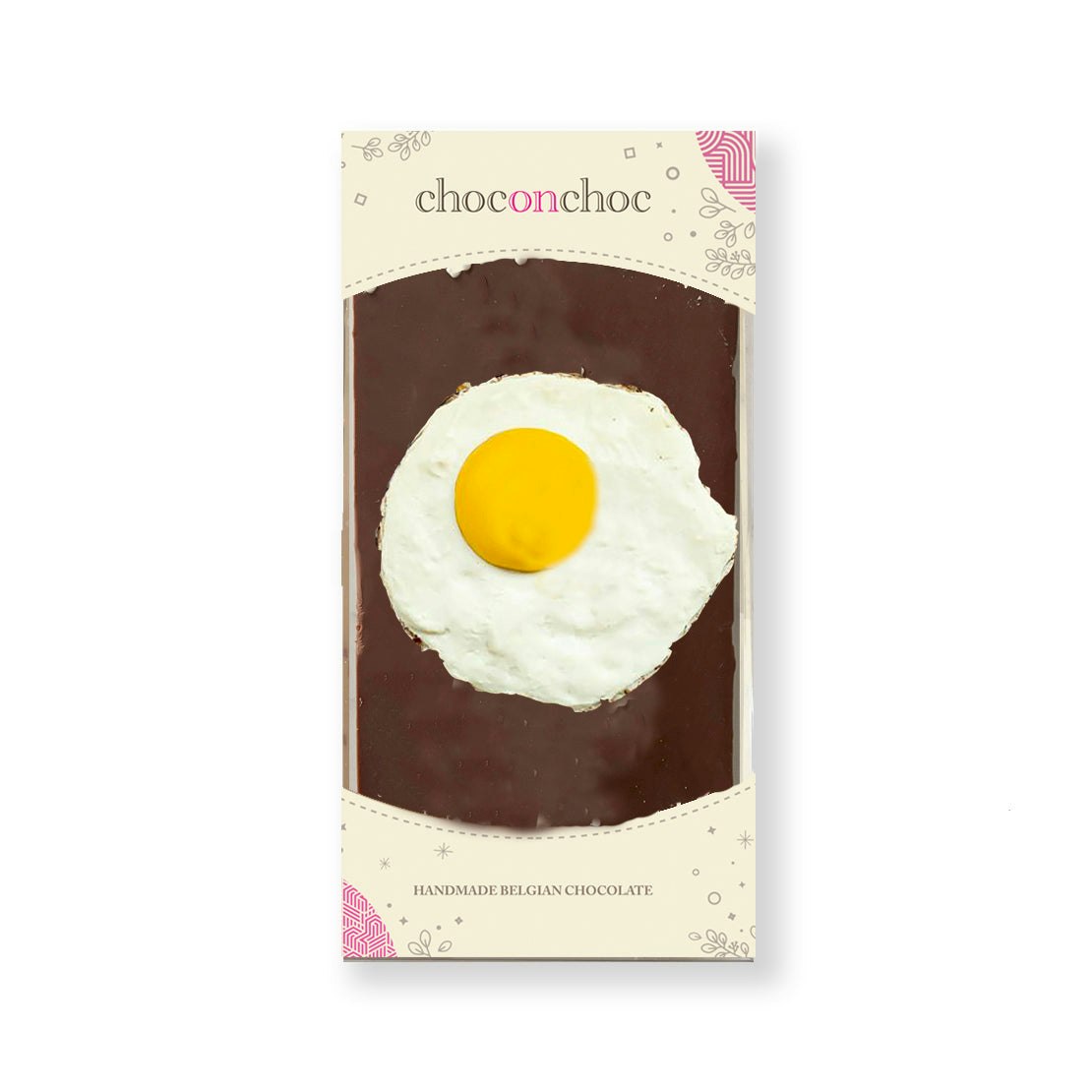 Choc On Choc White Fried Egg Chocolate Bar