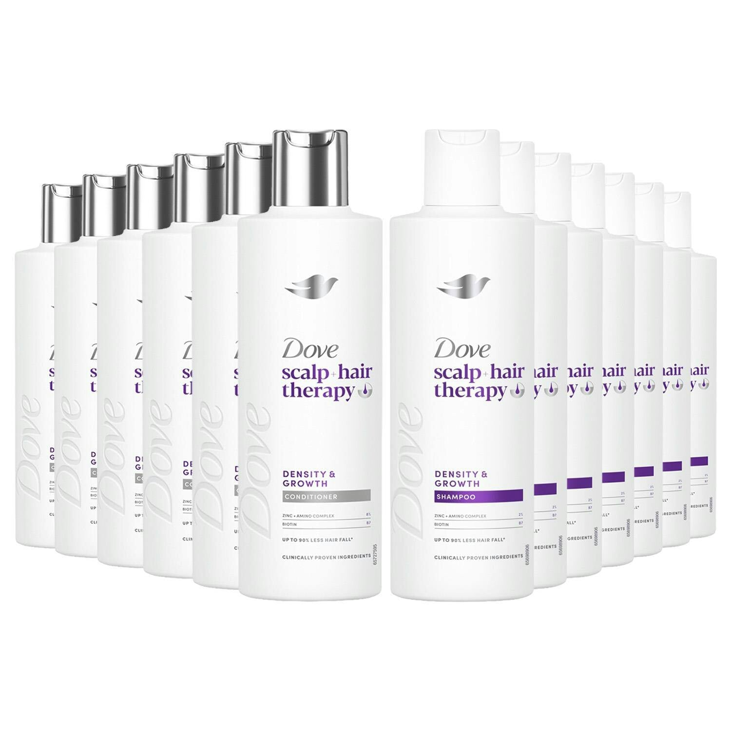 Dove Multicolor Scalp+ Hair Therapy Density & Growth Shampoo & Conditioner, 6Pack | : 250Ml - Image 4