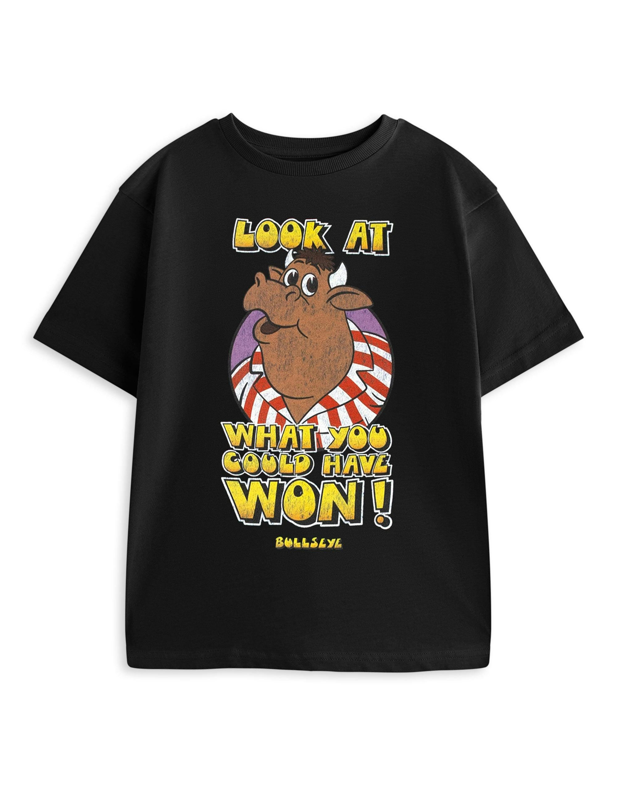 Vanilla Underground Unisex Black Bullseye Kids Look At What You Could Have Won! Short Sleeved T-Shirt - 9-10 Years