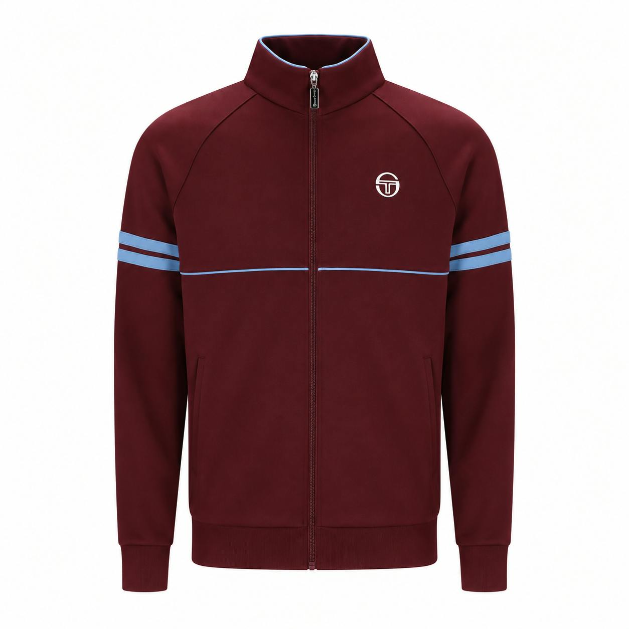 Sergio Tacchini Men's New Dallas Track Jacket, Fig/Country Blue - Image 3