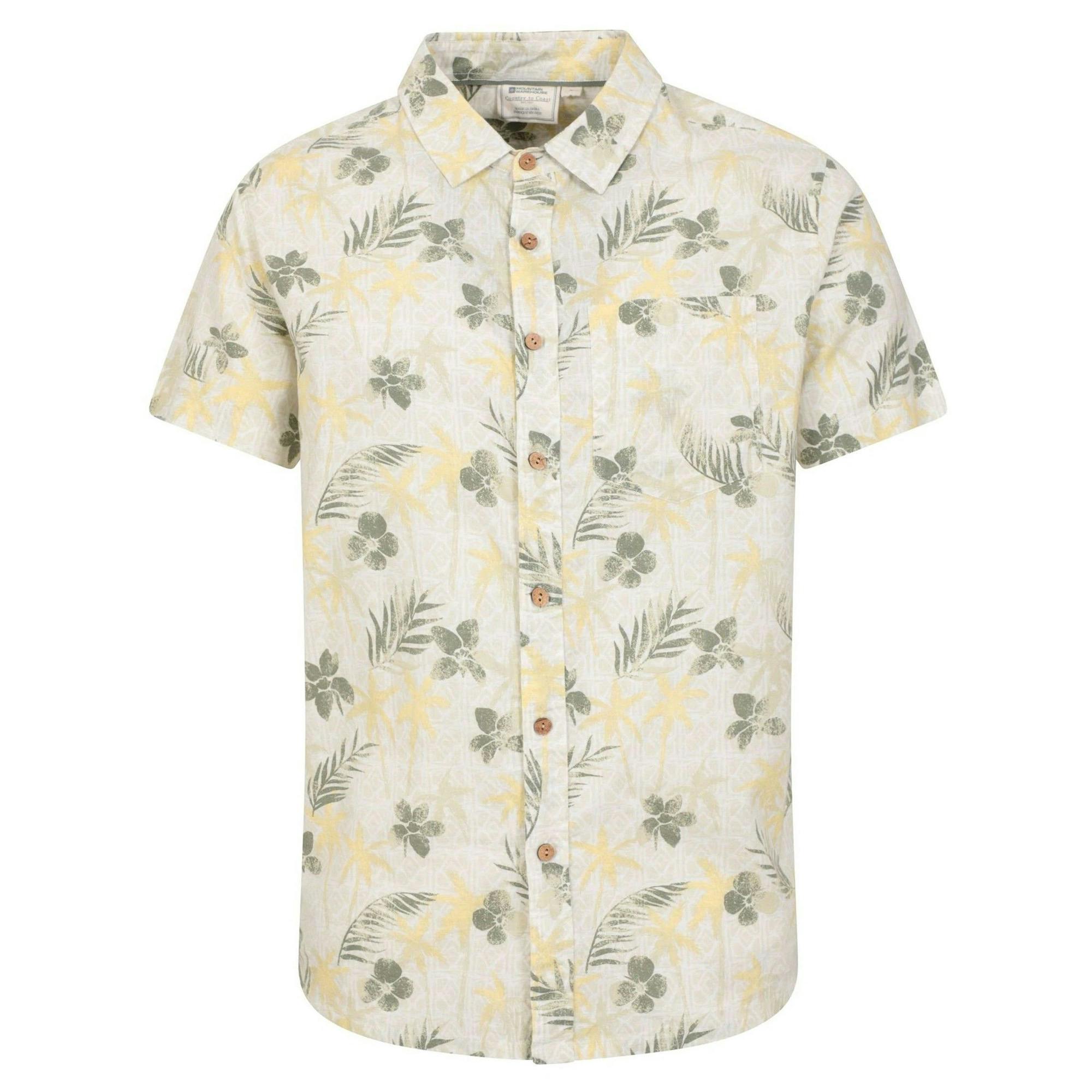 Mountain Warehouse Men's Tropical Short-Sleeved Shirt - Khaki - Xl - Khaki - 100% Cotton