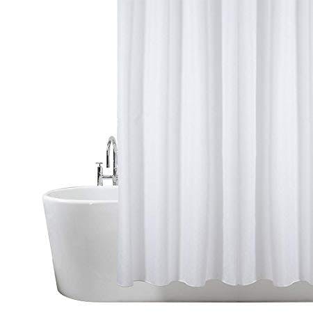 Kav White Extra Wide Shower Curtains For Full Bath Coverage Mould Proof Mould Mildew